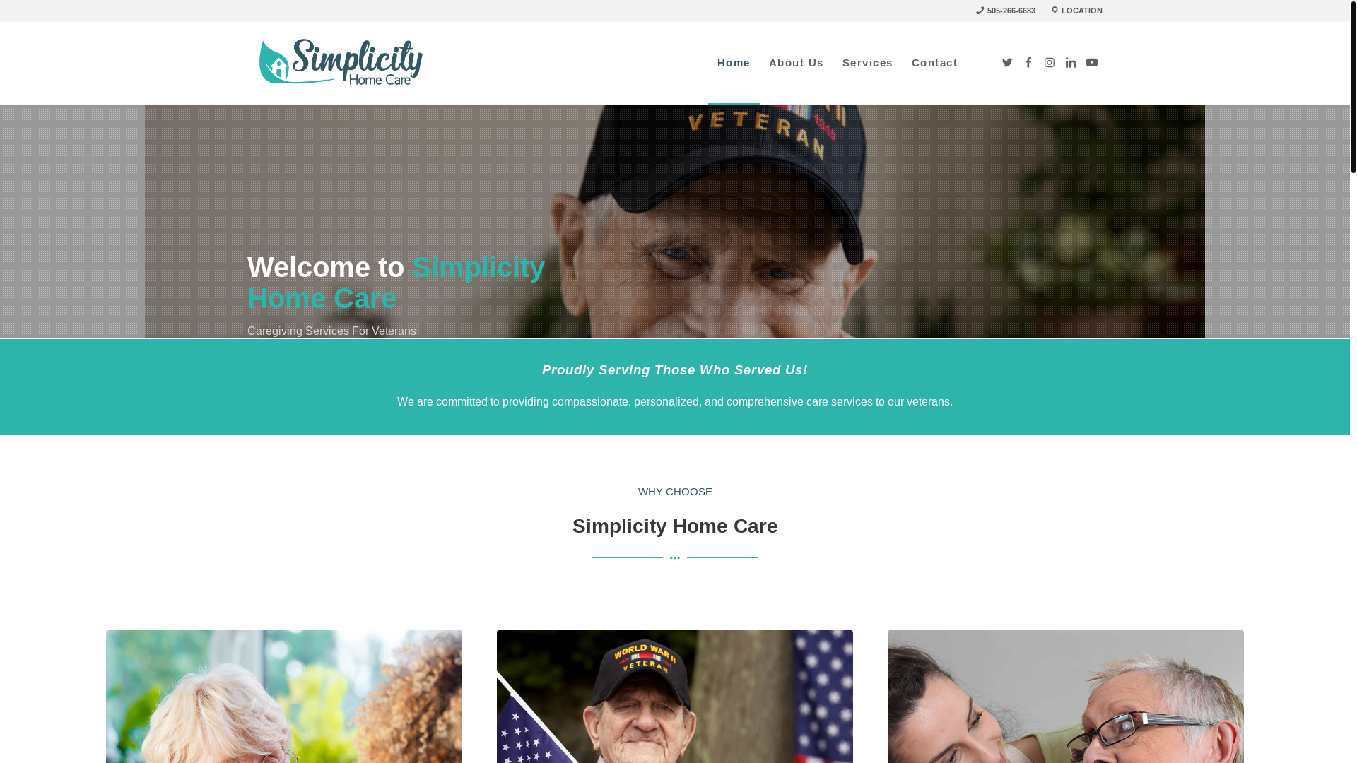 website screenshot of https://simplicityhc.us/