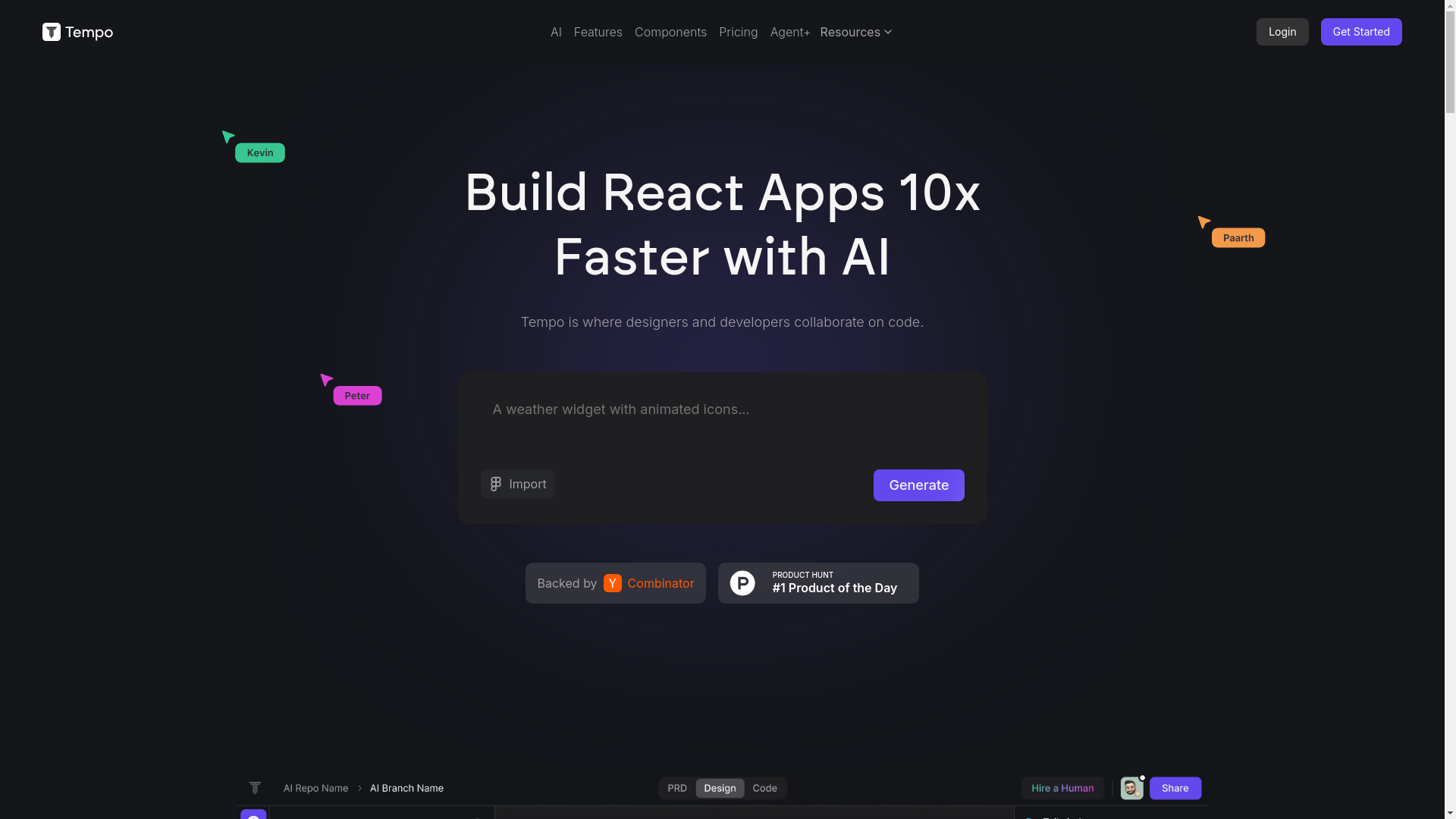 website screenshot of https://teamtempolabs.com/