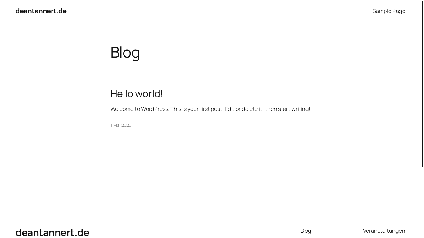website screenshot of https://deantannert.de/