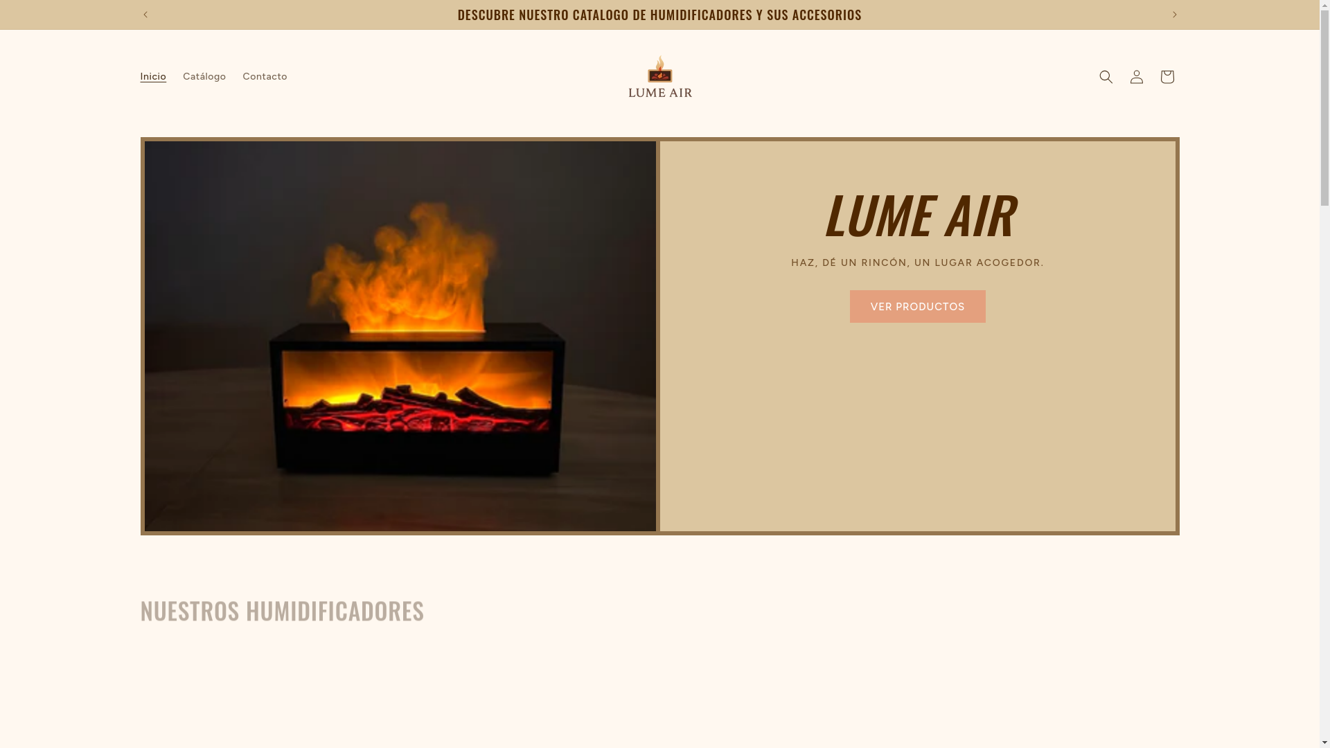 website screenshot of https://lumeair.es/