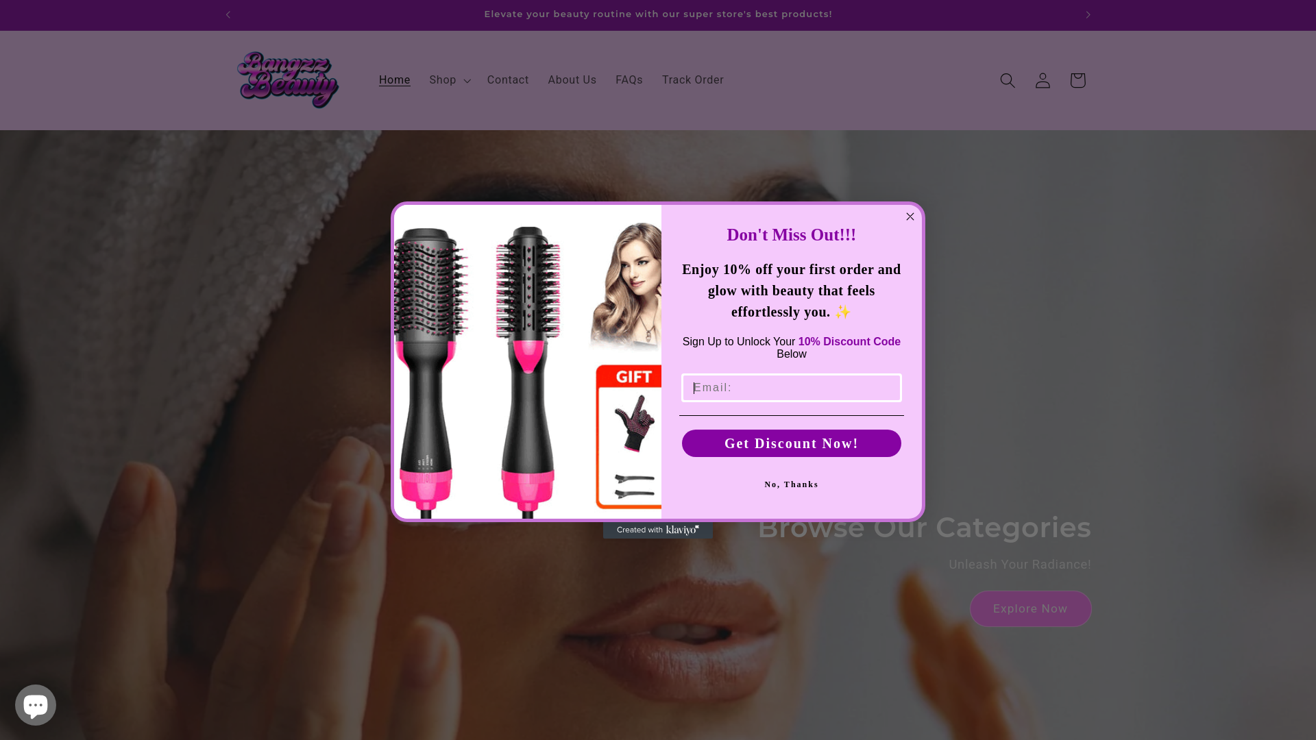 website screenshot of https://bangzzbeautyonline.com/