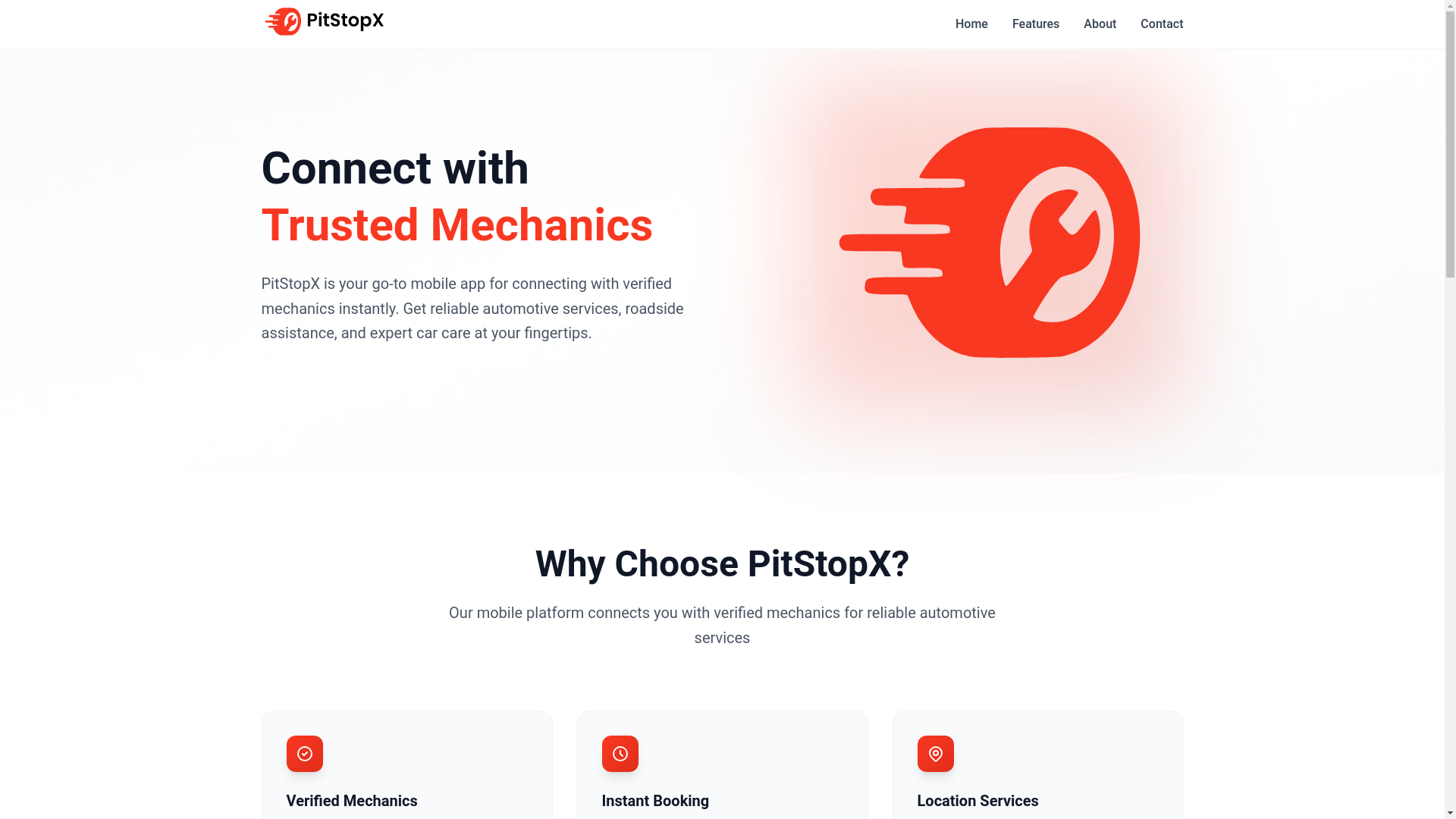 website screenshot of https://pitstopx-site.pages.dev/