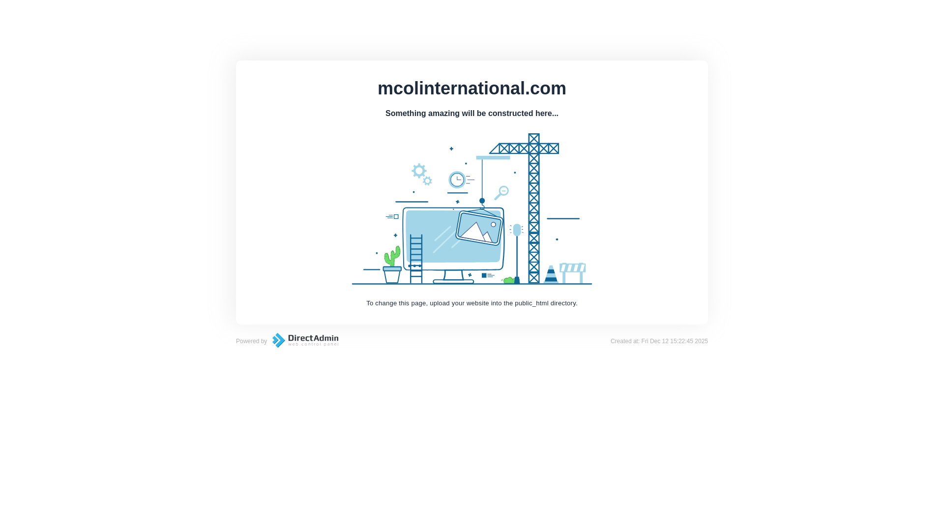 website screenshot of https://mcolinternational.com/