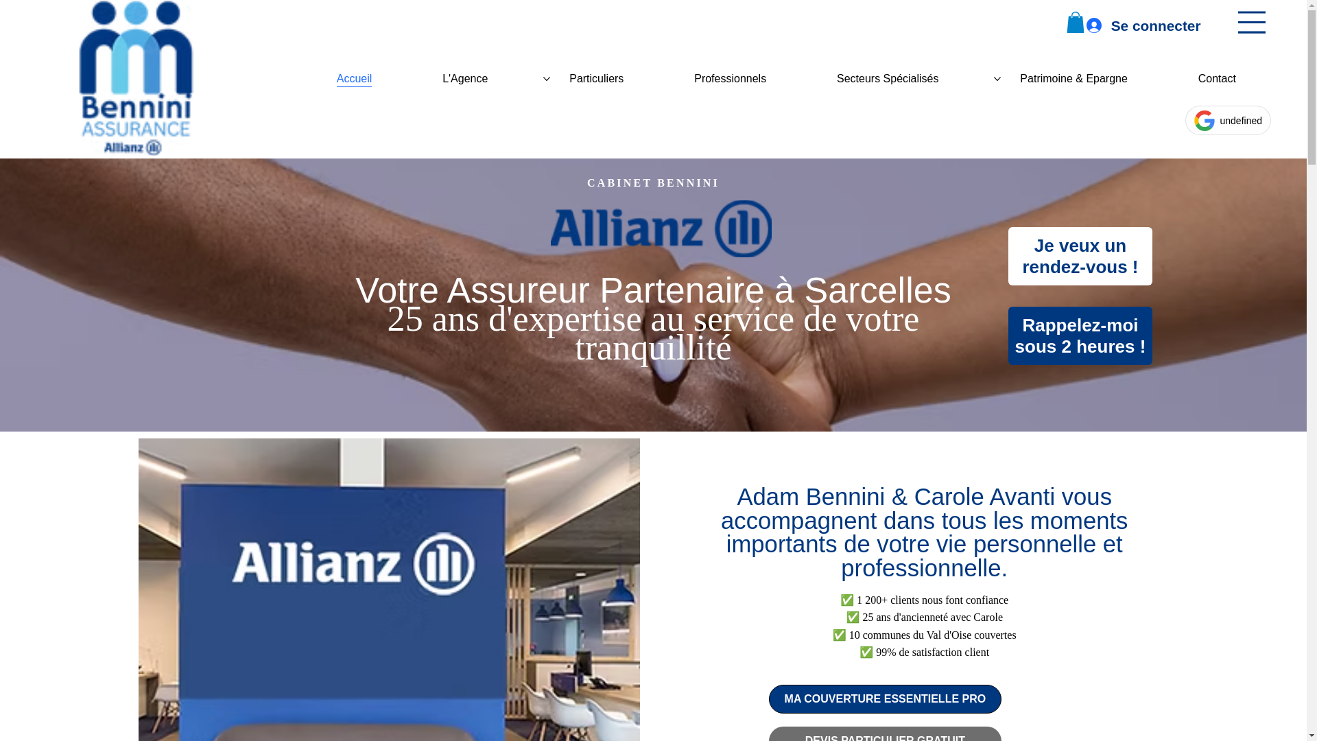 website screenshot of https://bennini-assurances.com/