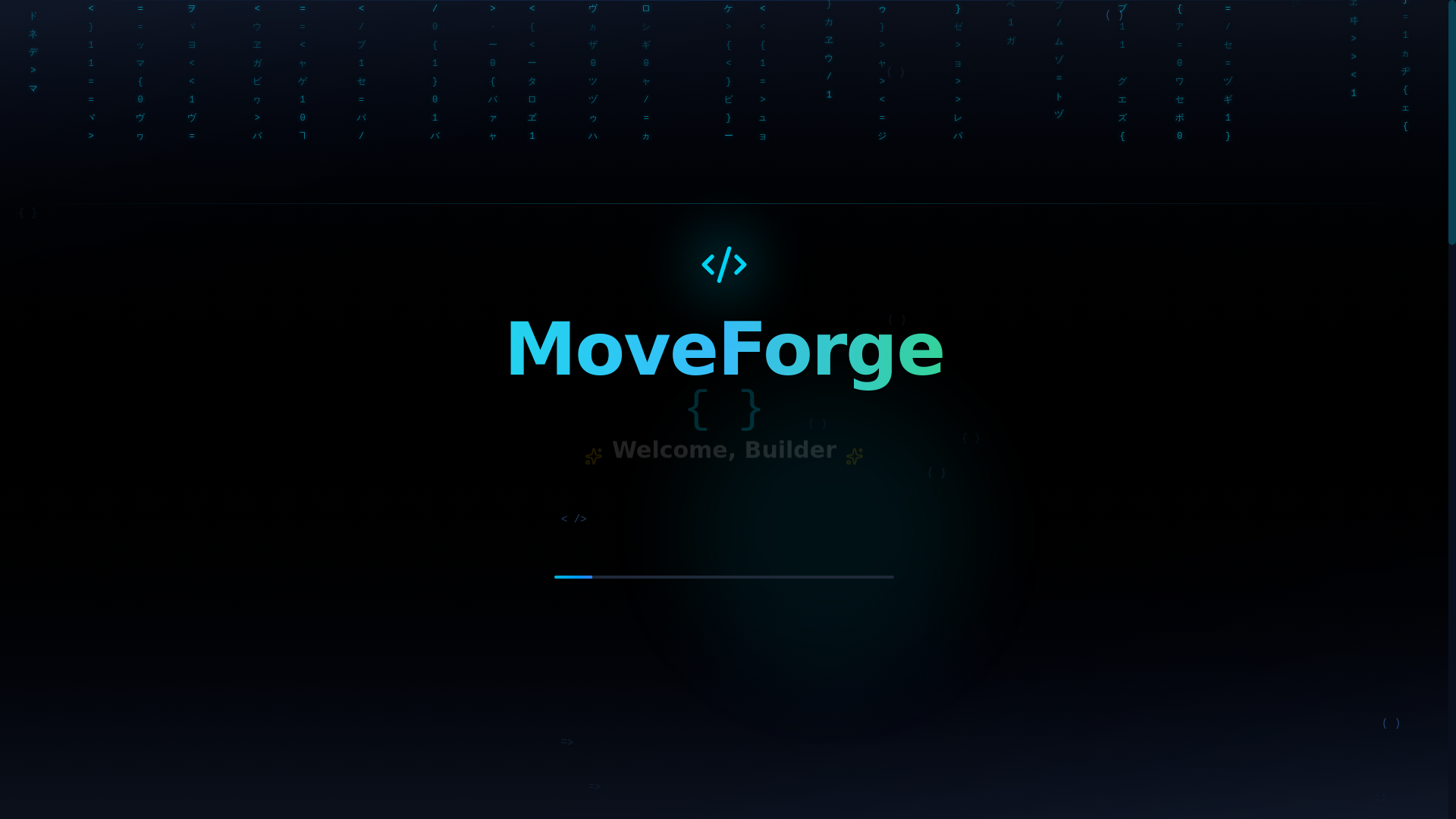 website screenshot of https://moveforge.dev/