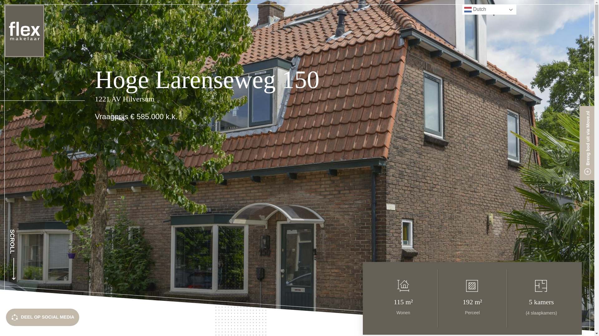 website screenshot of https://hogelarenseweg150hilversum.nl/