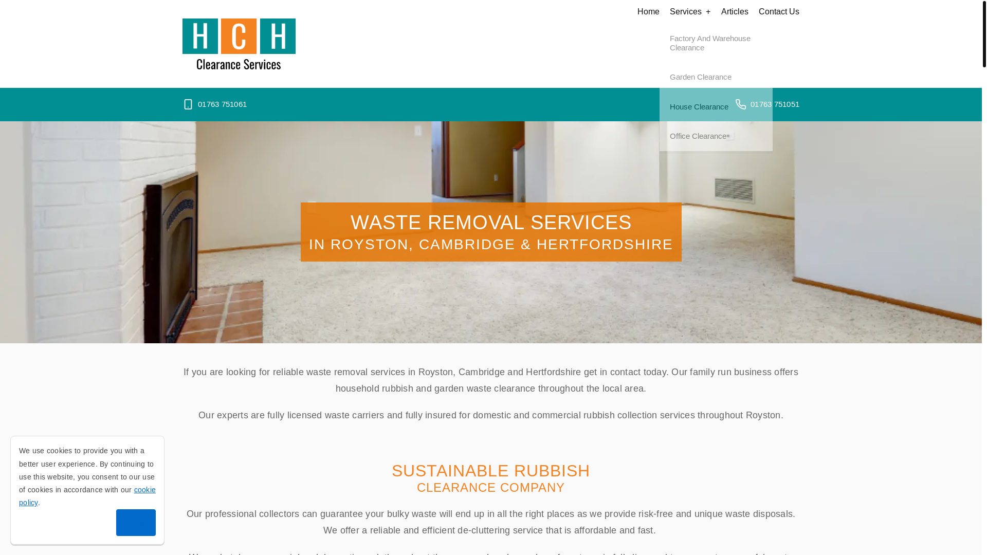 website screenshot of https://spireshouseclearance.uk/