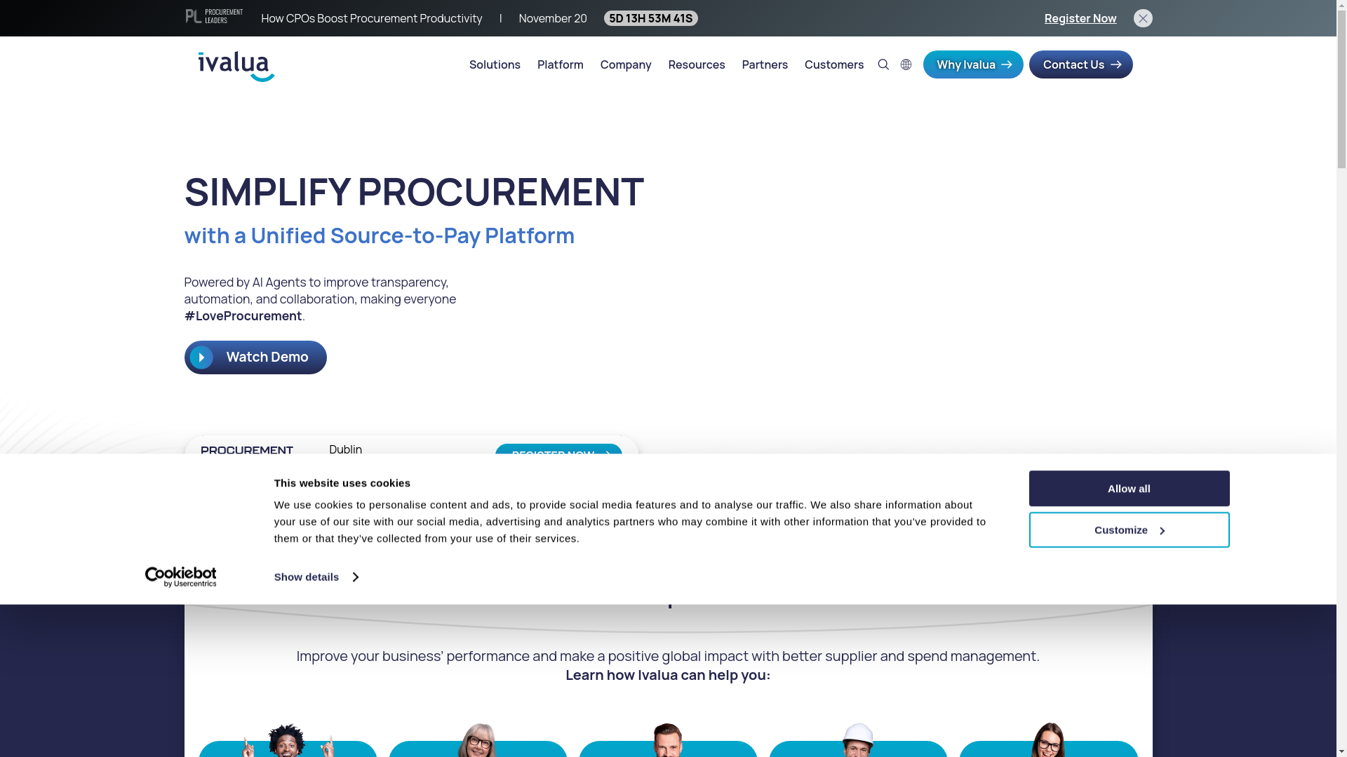 website screenshot of https://useivalua.com/