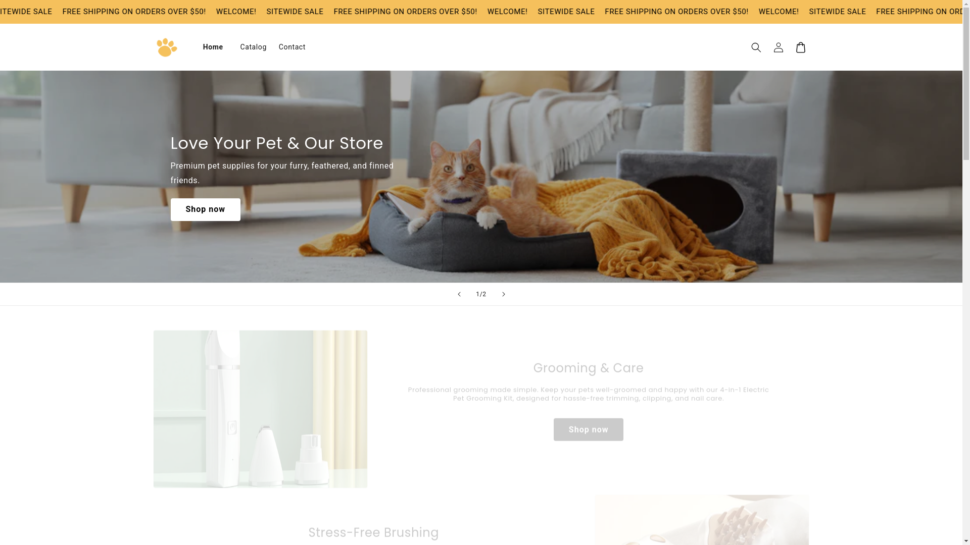 website screenshot of https://tinyfeetonlineshop.store/