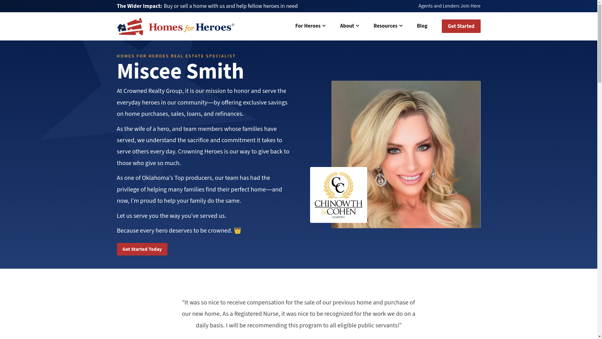 website screenshot of https://melissahelpsheroes.com