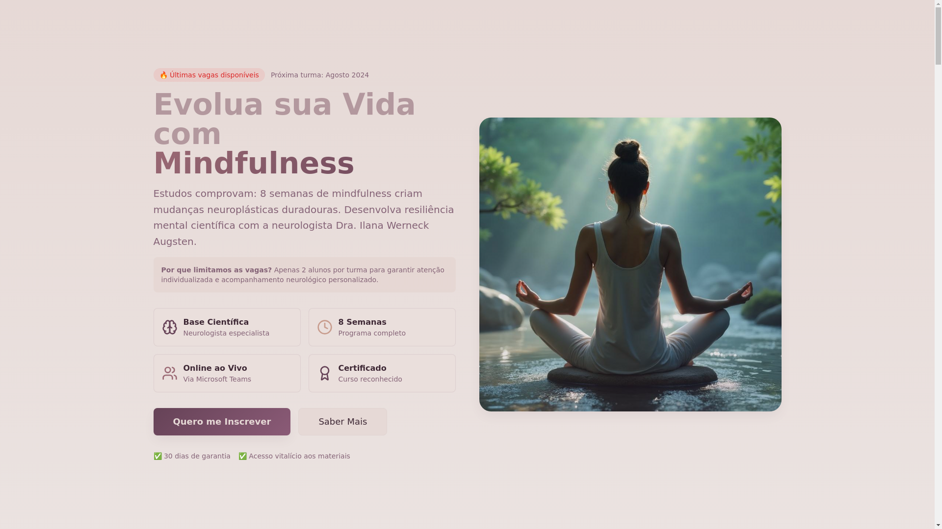 website screenshot of https://sejamindful.com.br/