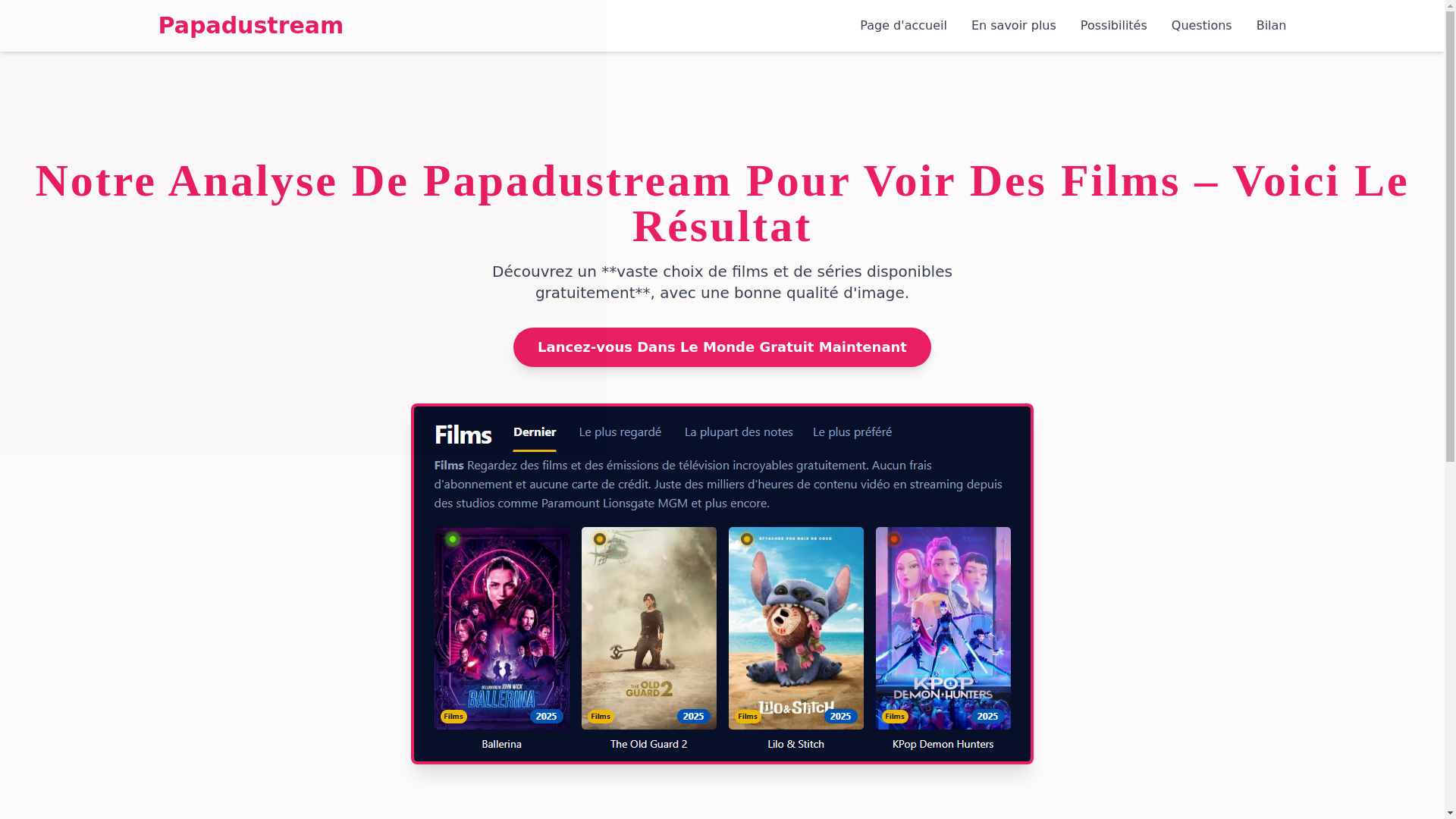 website screenshot of https://papadustream-n2xz.pages.dev/