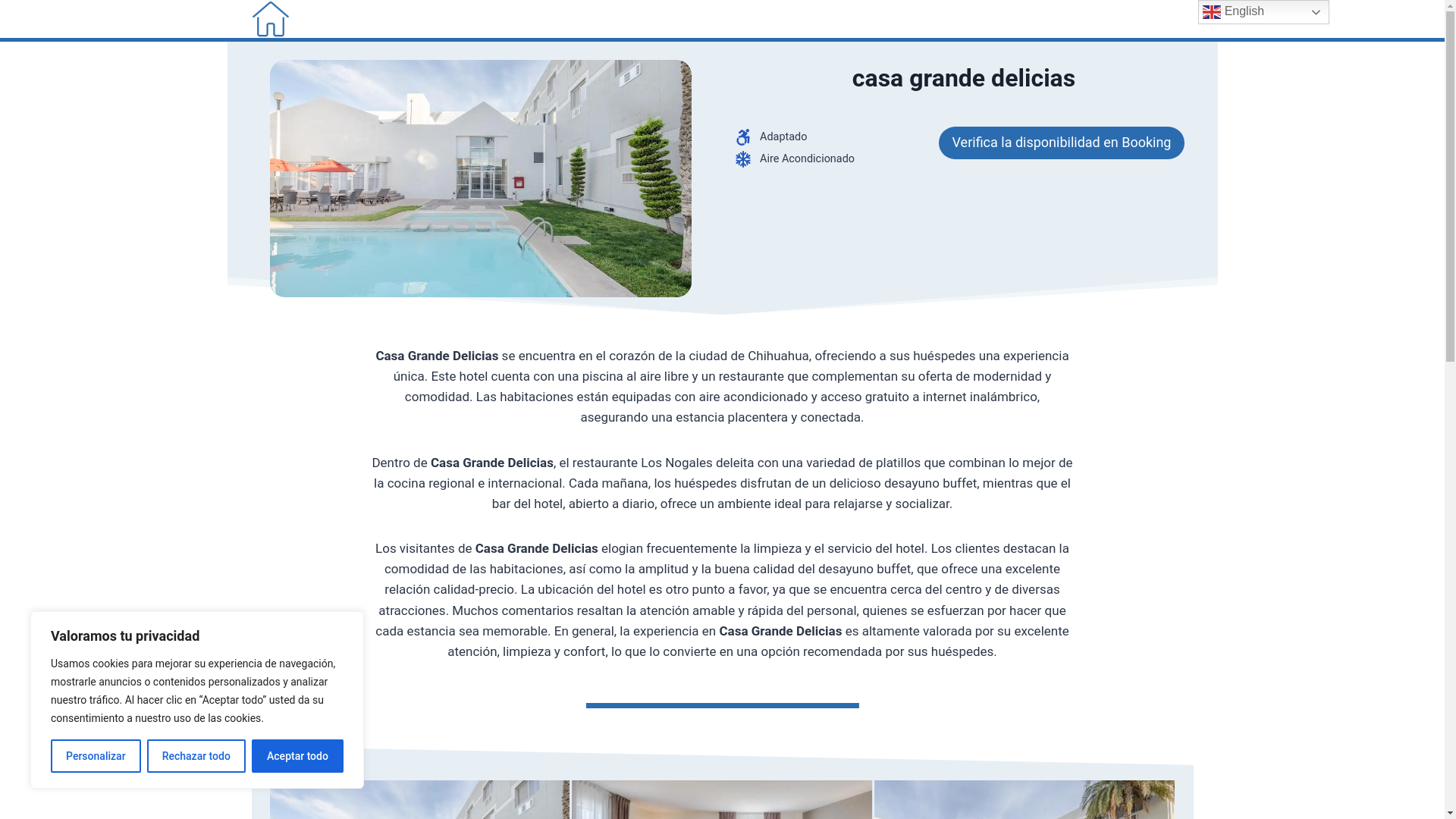 website screenshot of https://casagrandedelicias.pages.dev/