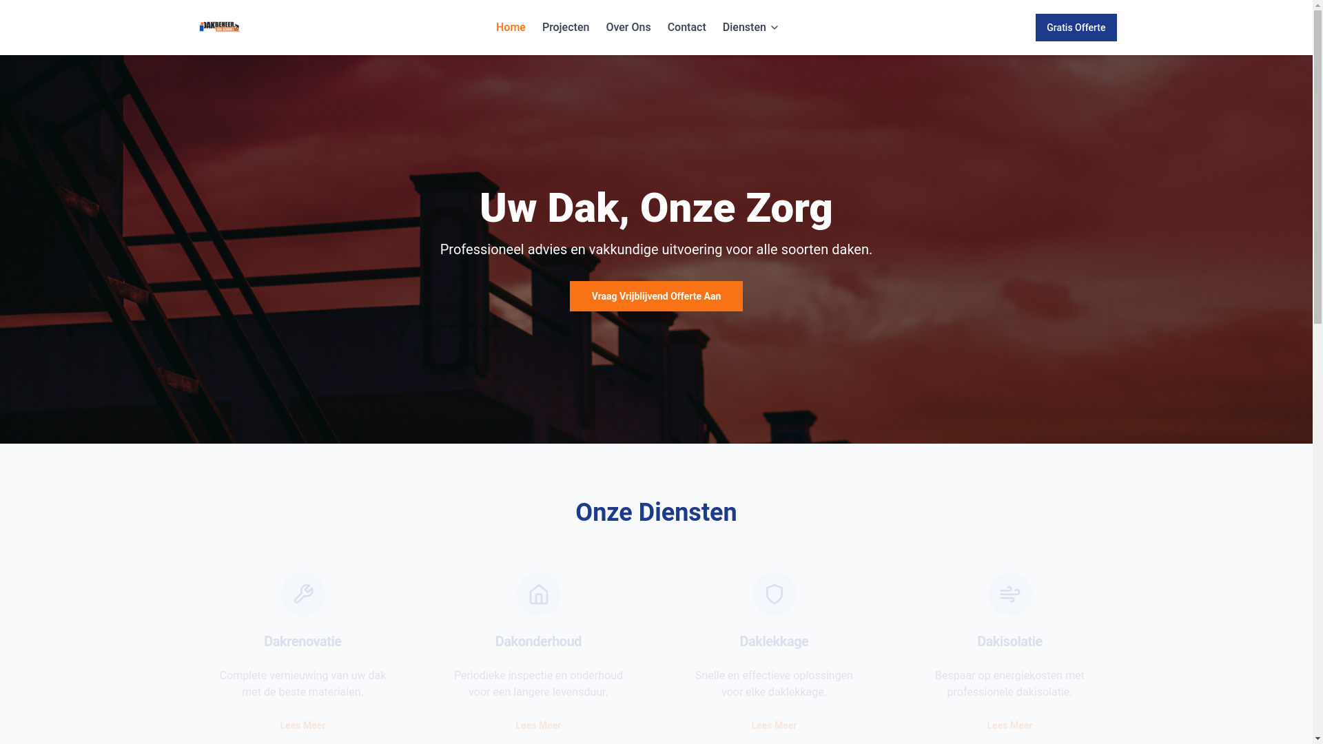 website screenshot of https://dakbeheervanbommel.nl/