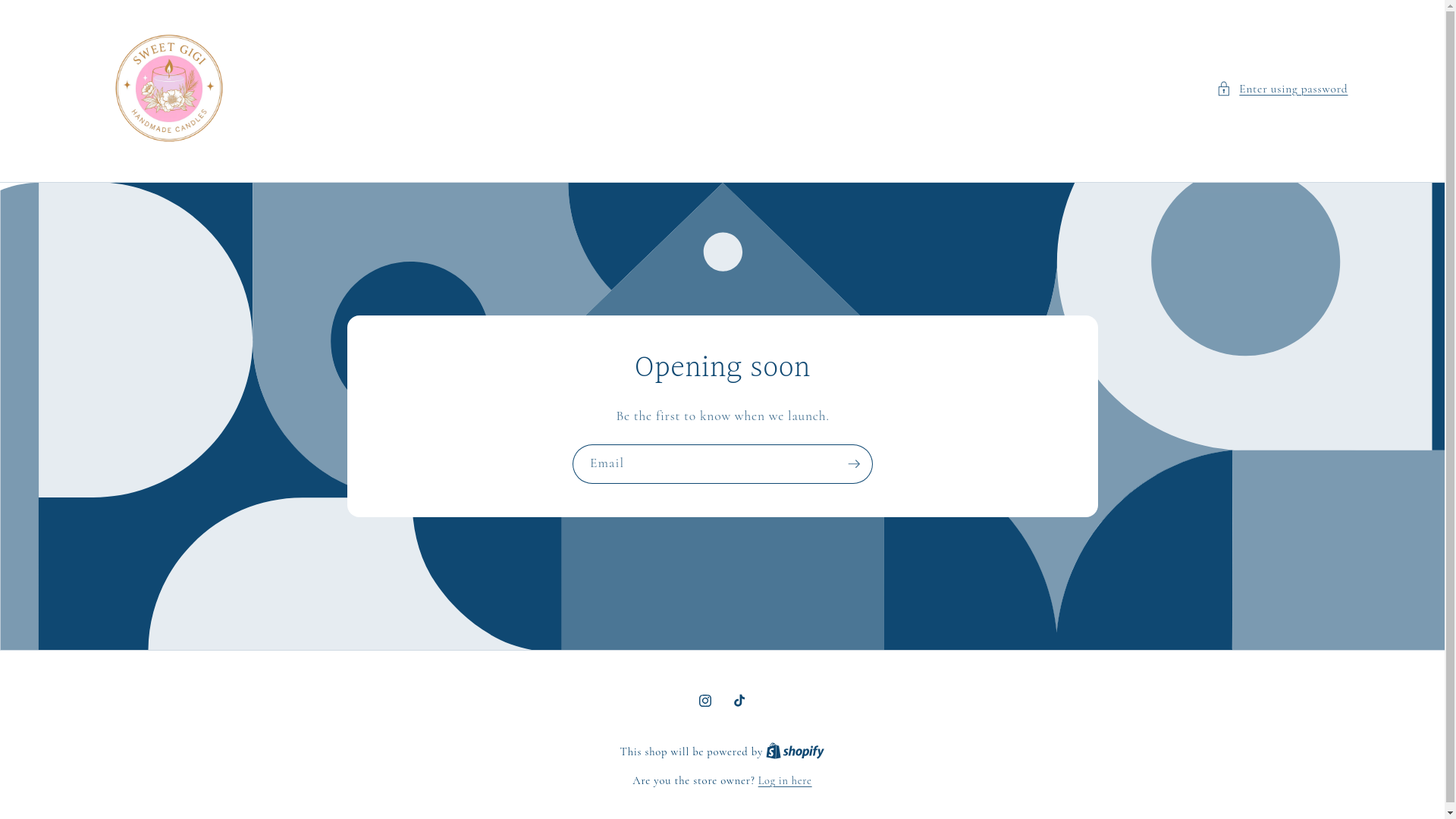 website screenshot of https://sweetgigicandles.com/