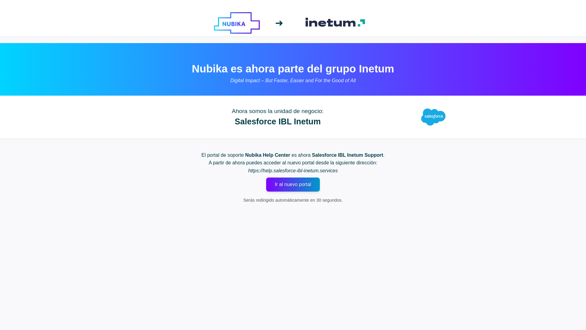 website screenshot of https://nubika-help-center-redirect.pages.dev/