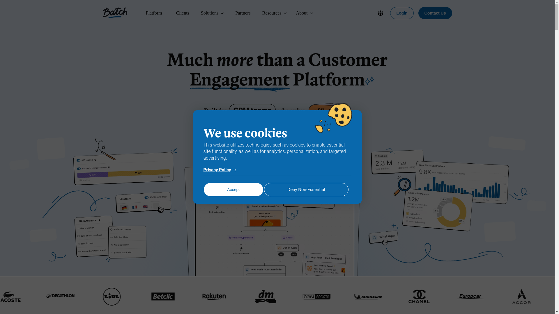 website screenshot of https://batch.com