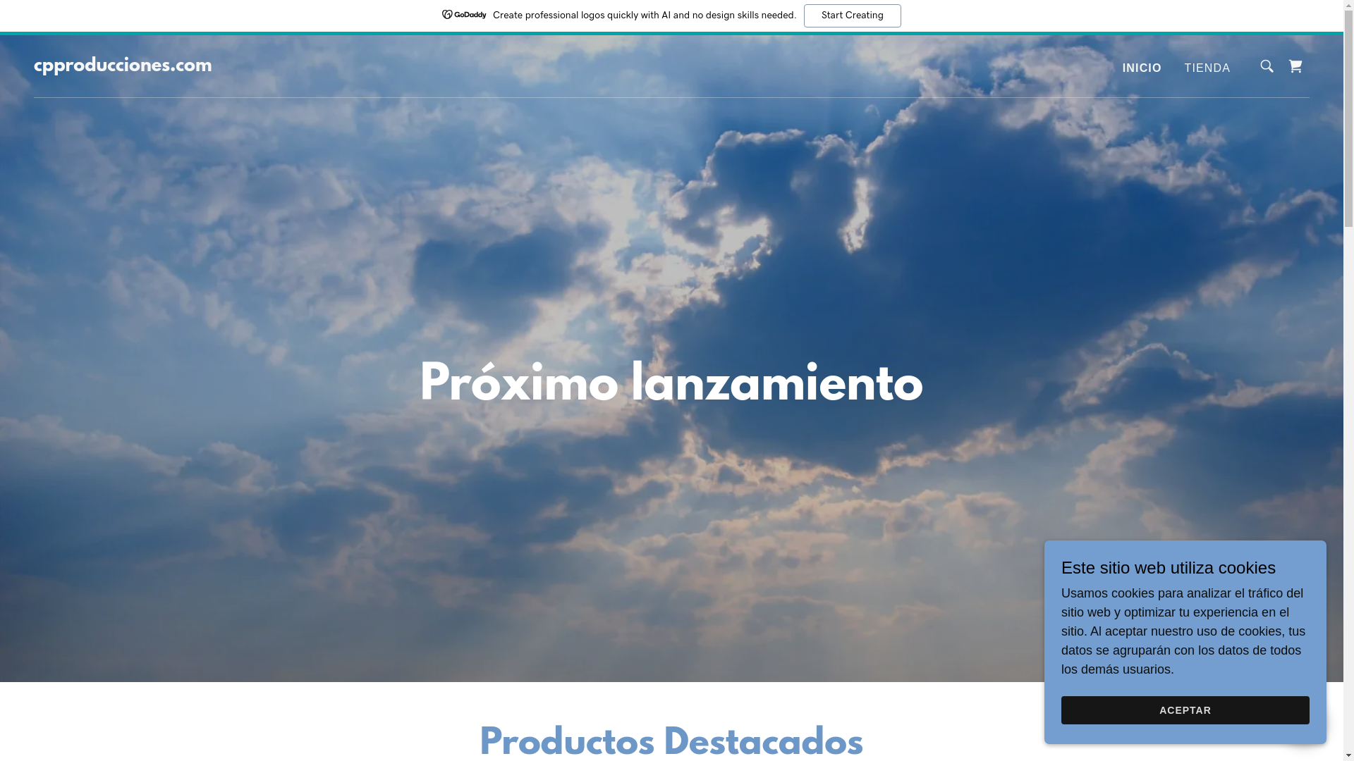website screenshot of https://cpproducciones.com/