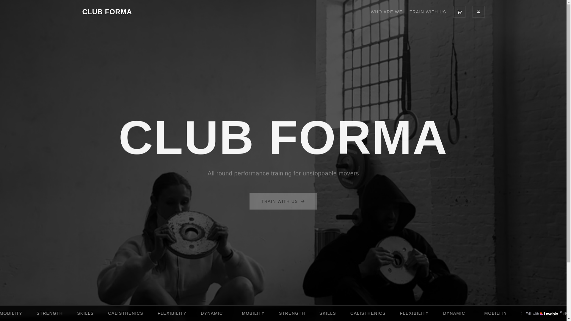 website screenshot of https://clubforma.co.uk/