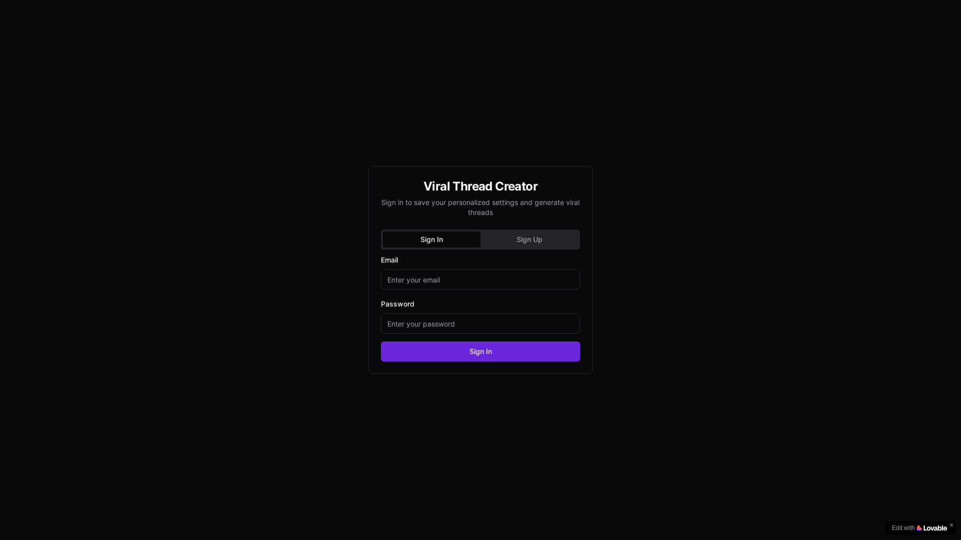 website screenshot of https://viralthreads.app/