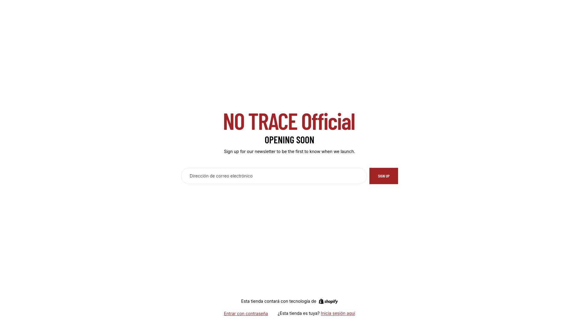 website screenshot of https://notraceofficial.com/