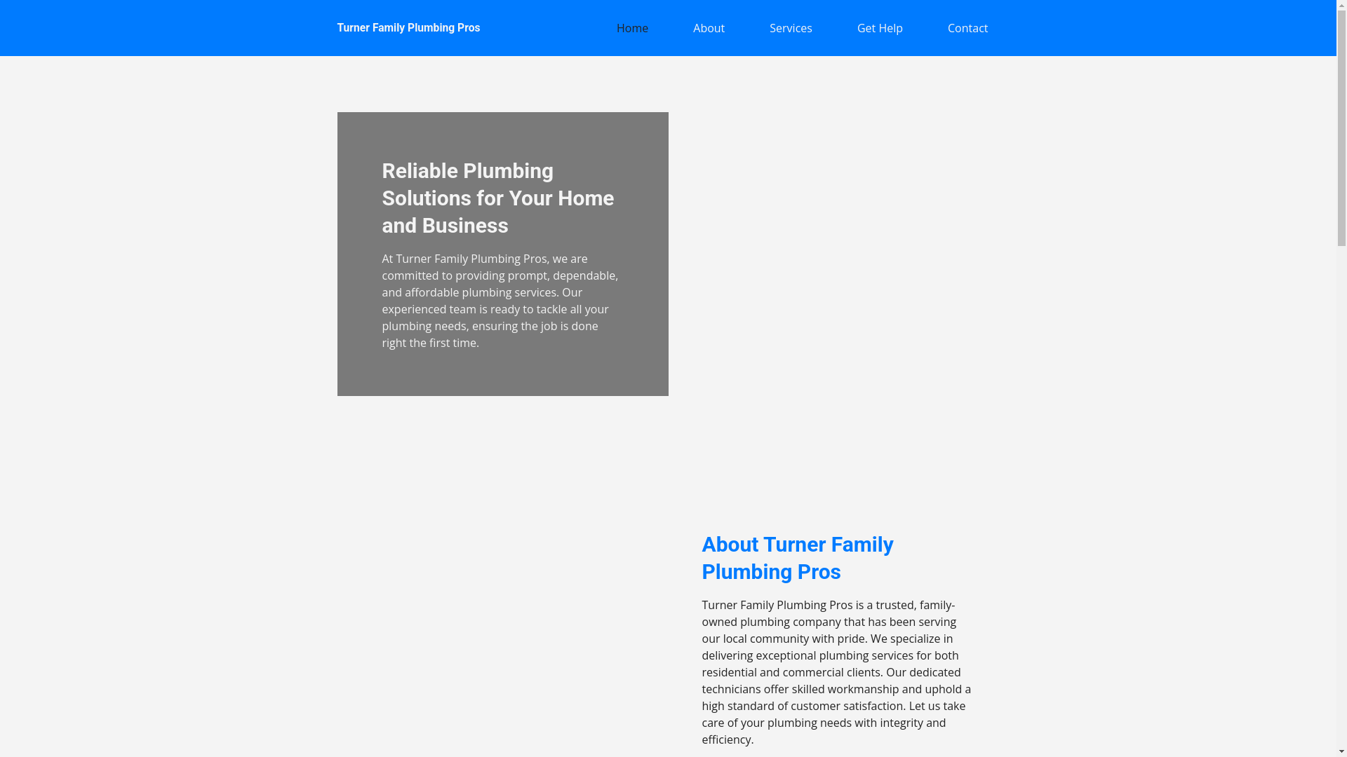 website screenshot of https://turnerfamilyplumbingpros.com/