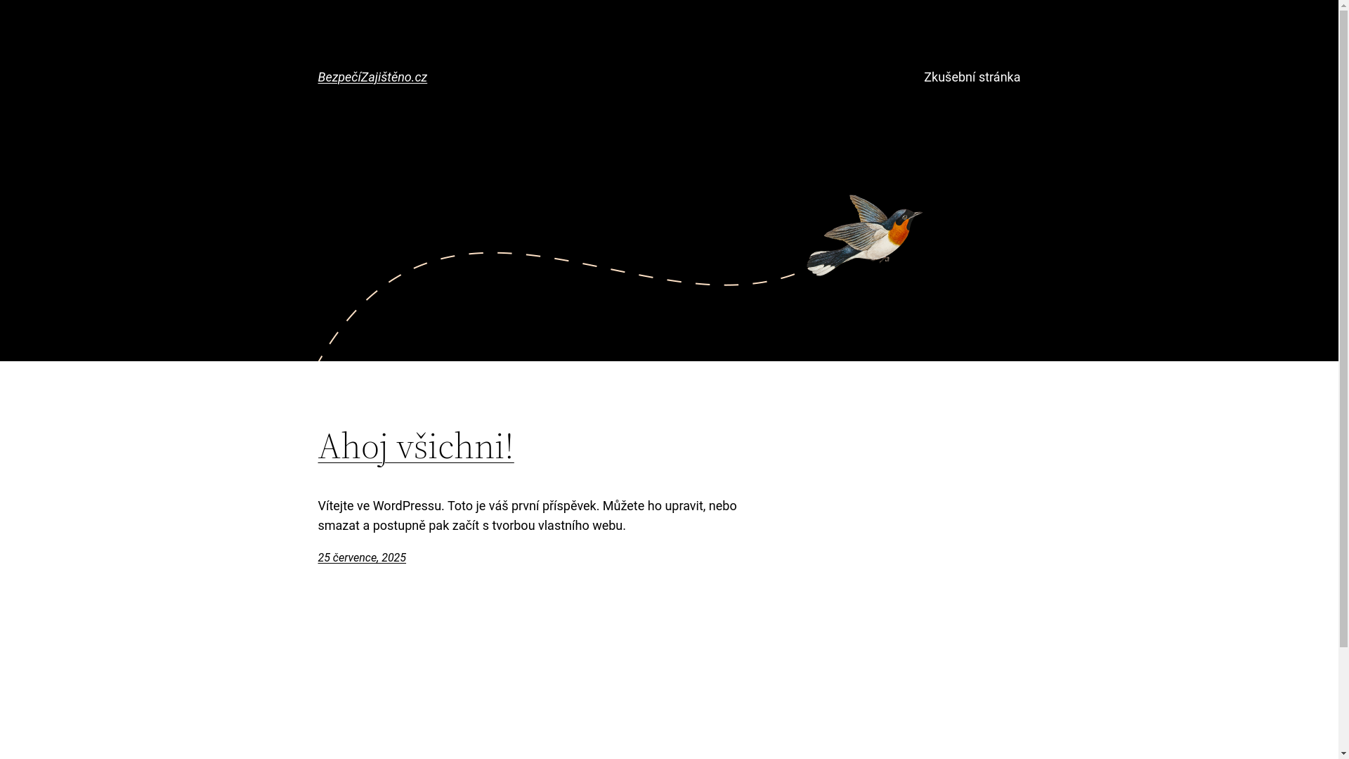 website screenshot of https://bezpecizajisteno.cz/