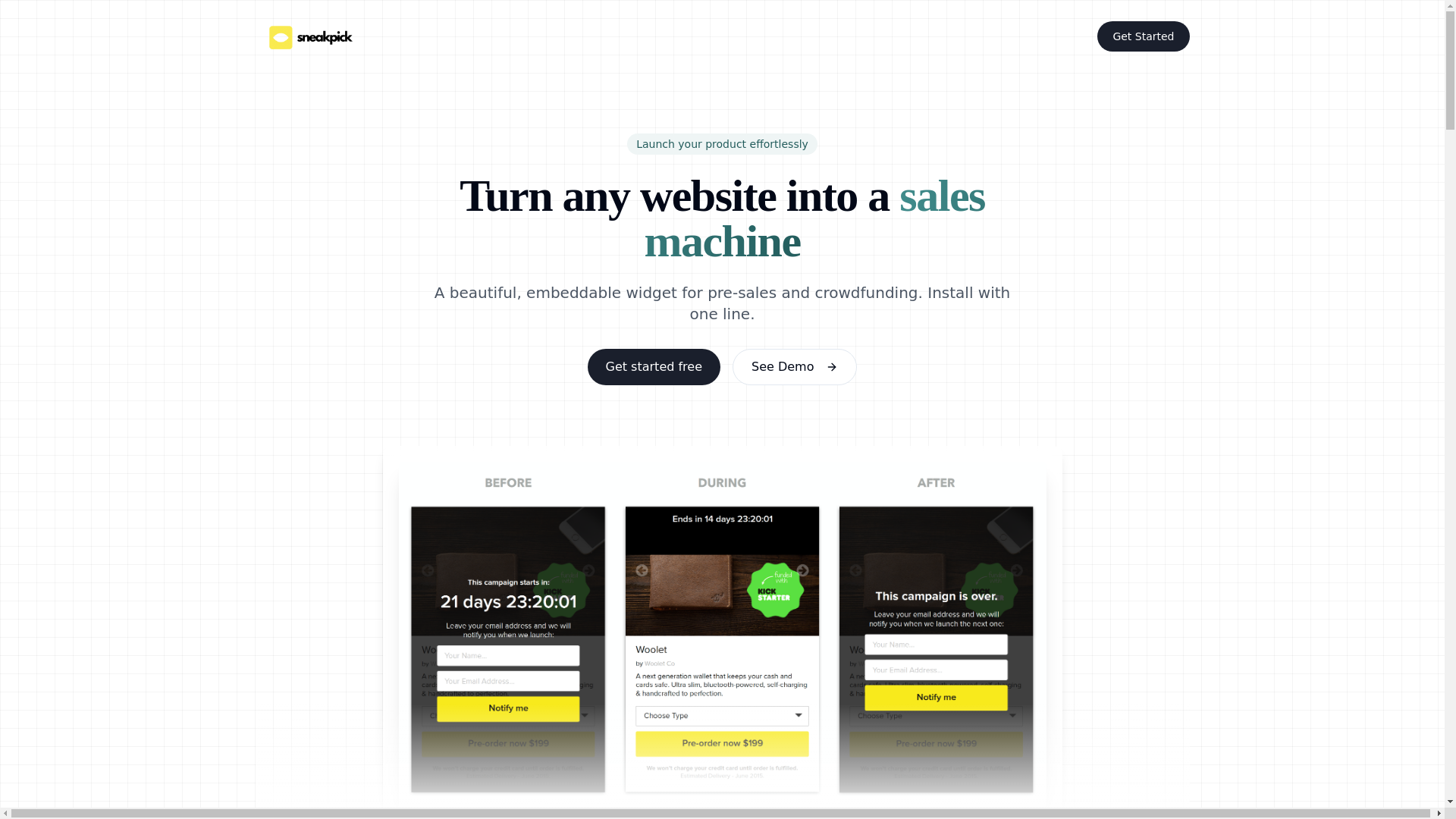 website screenshot of https://easy-launch-widget.pages.dev/