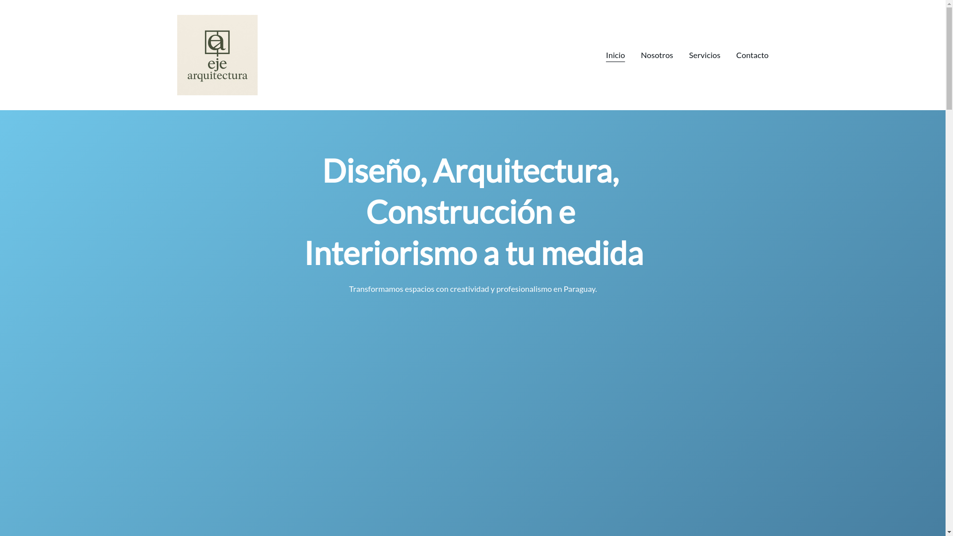 website screenshot of https://ejearquitectura.com.py/