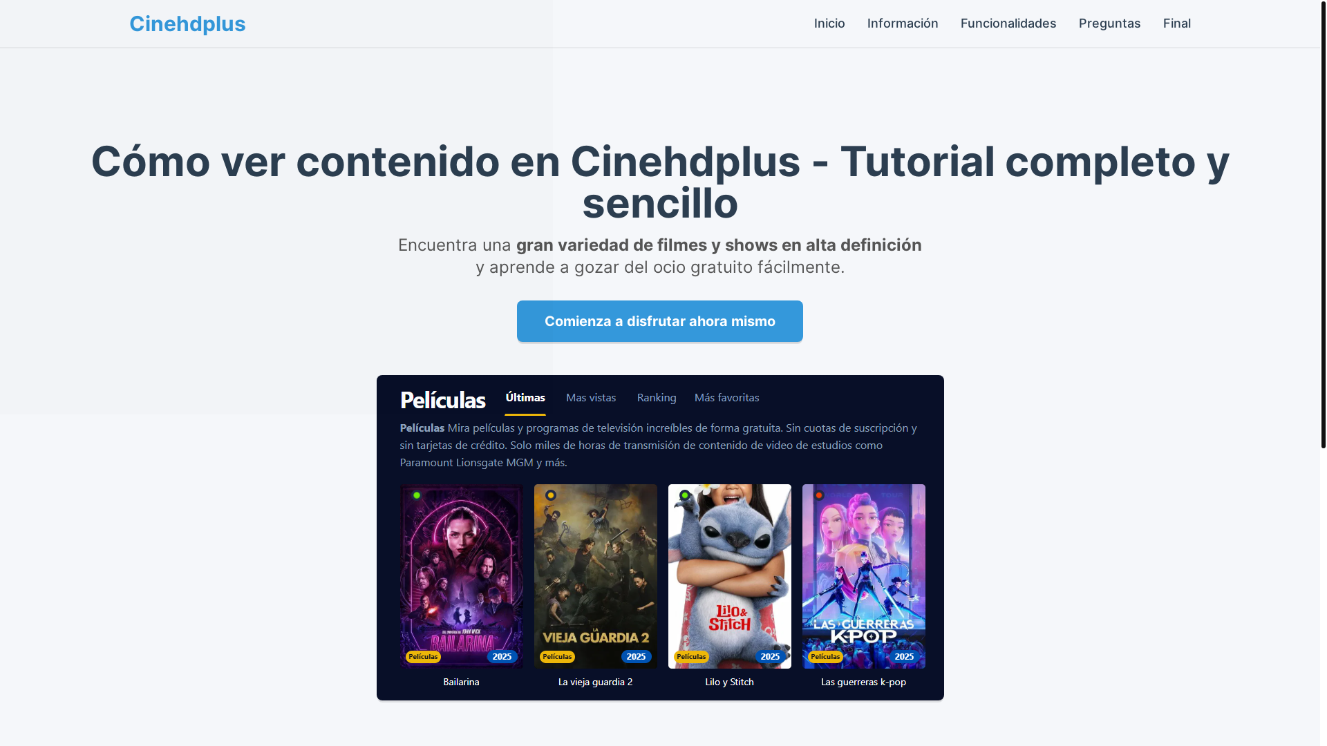 website screenshot of https://cinehdplus-gwa8.pages.dev/