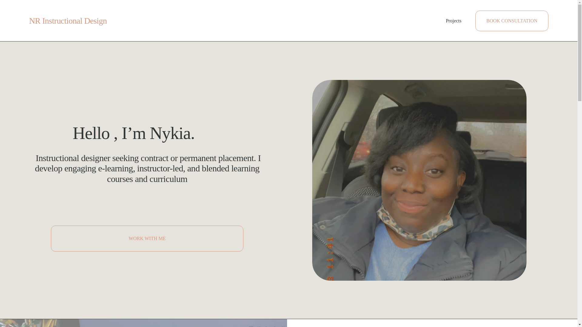 website screenshot of https://nrinstructionaldesign.com/