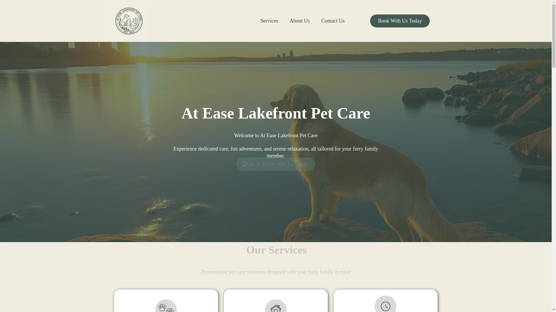 website screenshot of https://ateaselakefrontpetcare.com/