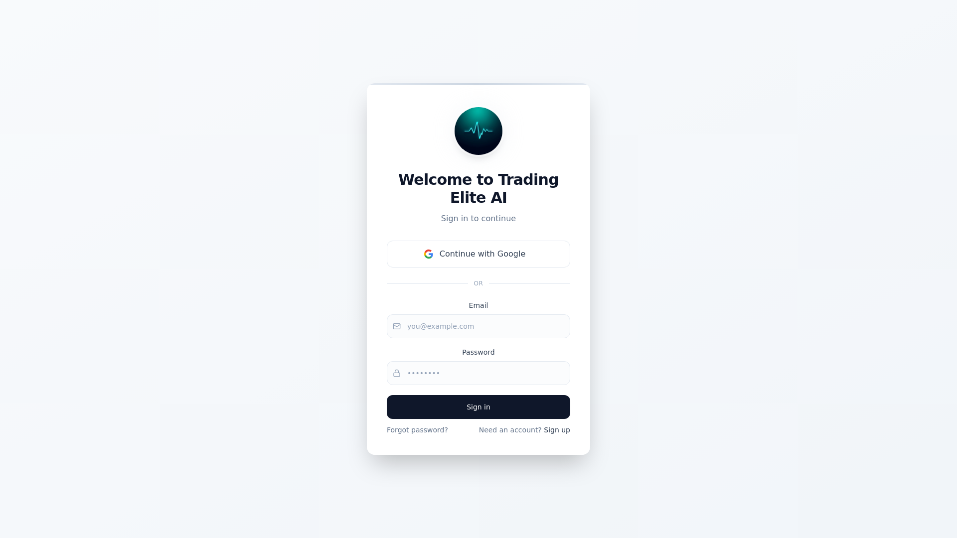 website screenshot of https://tradingeliteai.com/