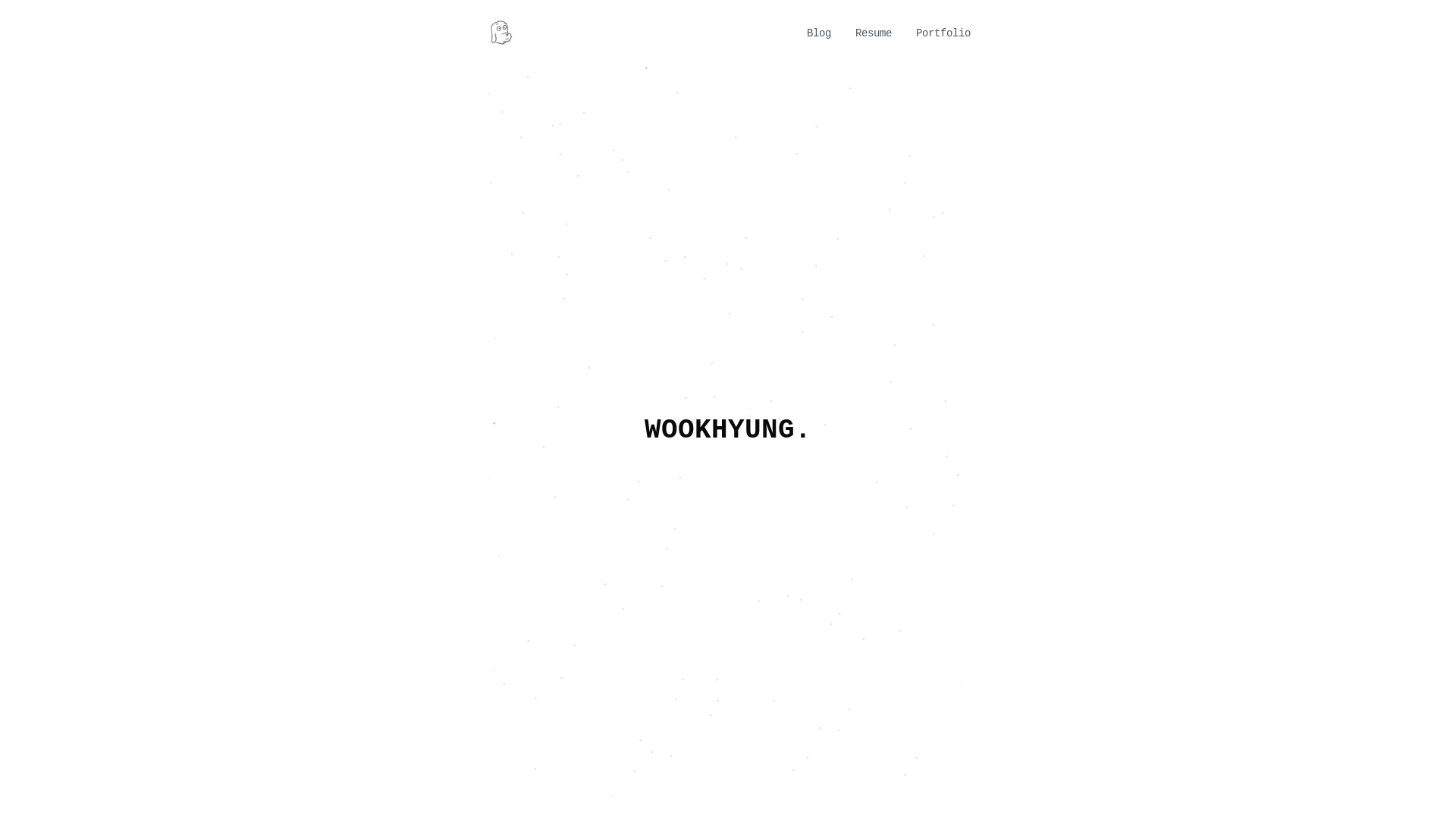 website screenshot of https://wookhyung.dev/