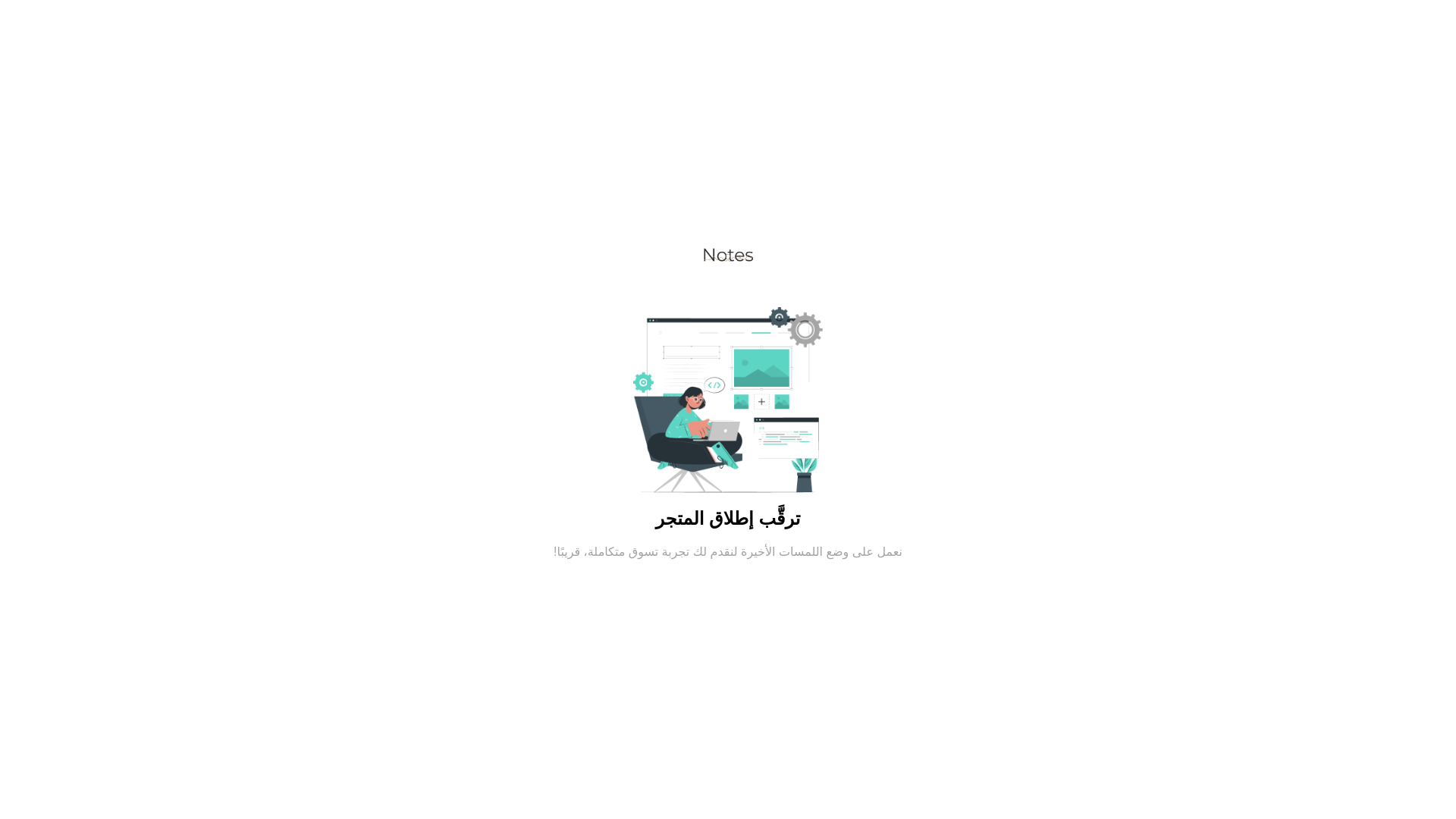 website screenshot of https://notes.sa/