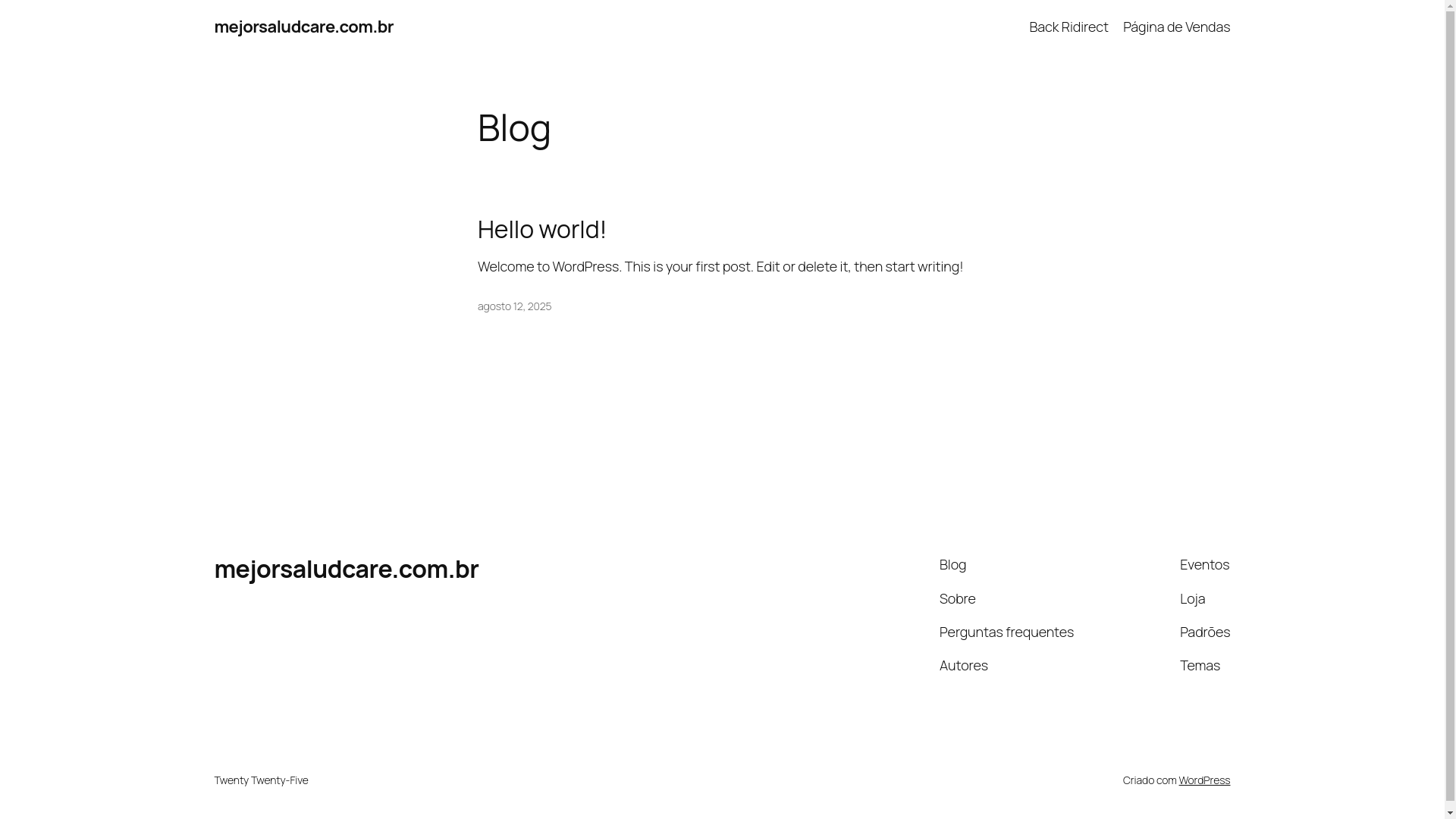 website screenshot of https://mejorsaludcare.com.br/