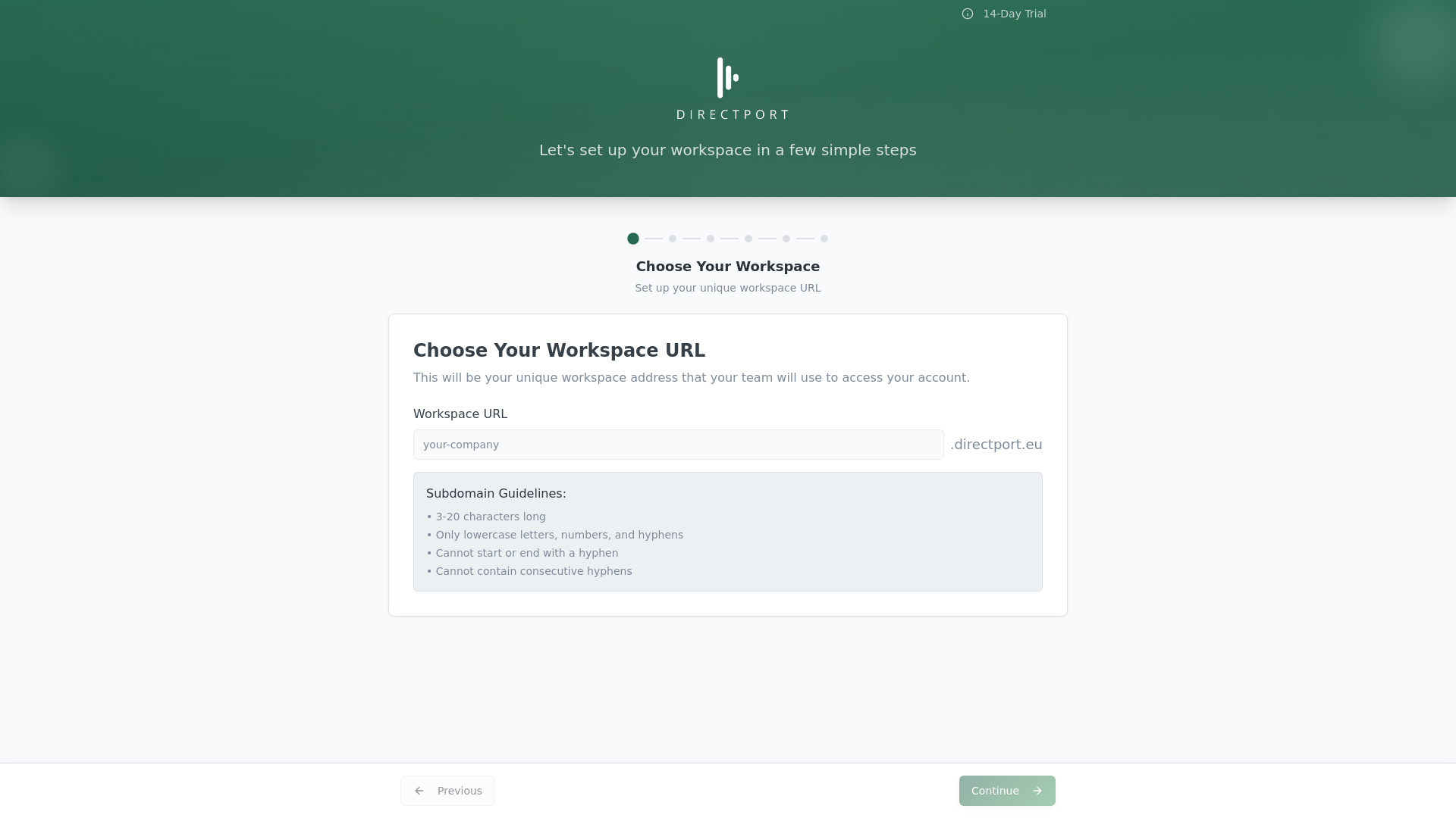 website screenshot of https://directport-onboarding.pages.dev/