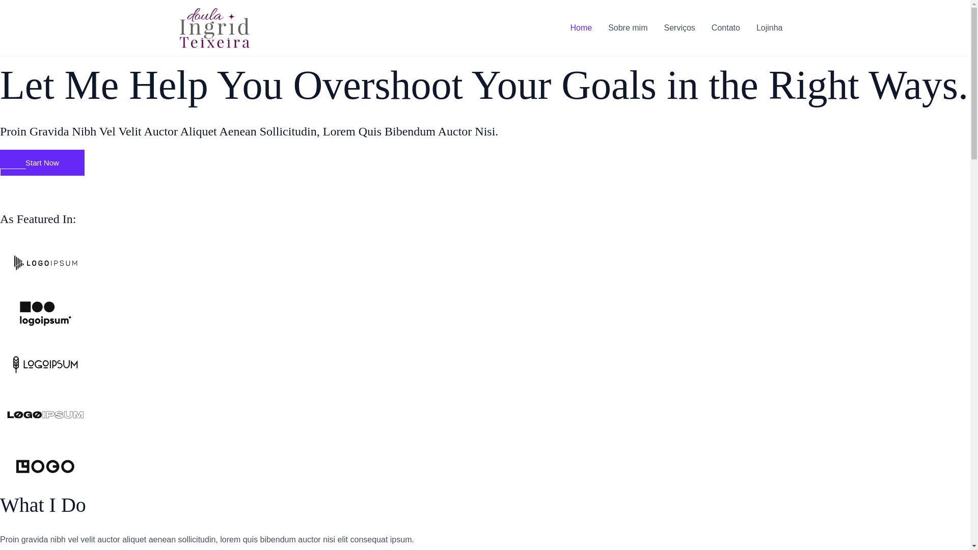 website screenshot of https://doulaingridteixeira.com.br/