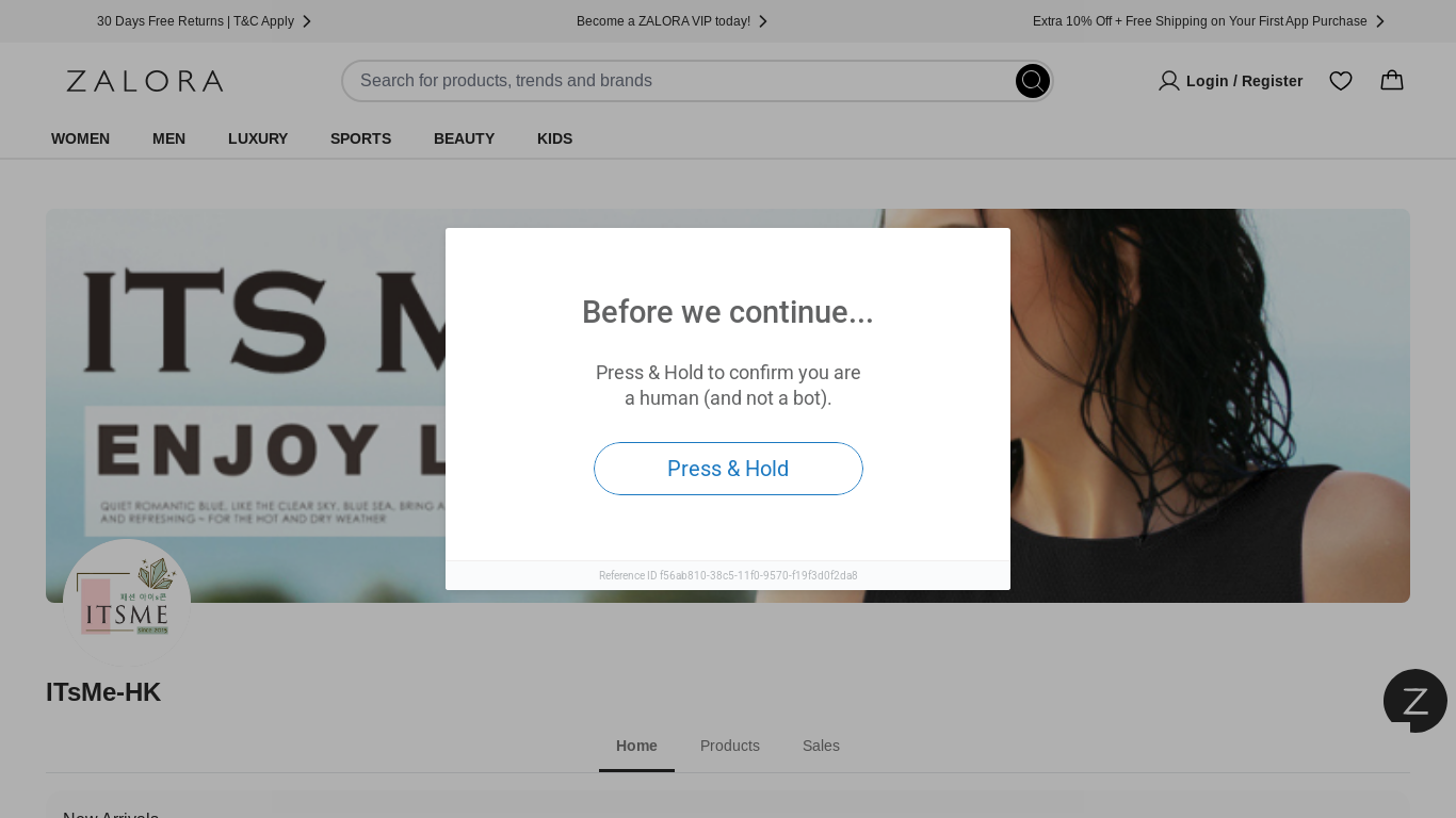 website screenshot of https://www.zalora.com.hk/store/a-in-girls