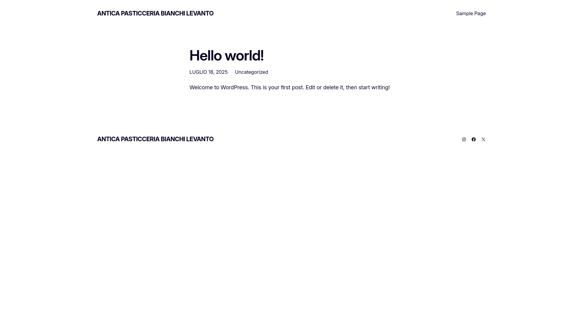 website screenshot of https://anticapasticceriabianchi.it/