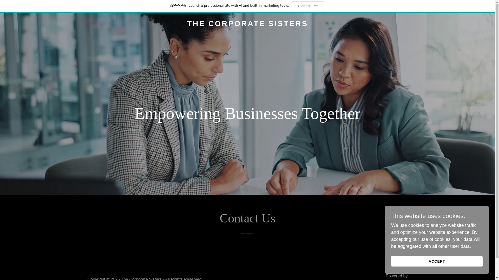 website screenshot of https://thecorporatesisters.com/