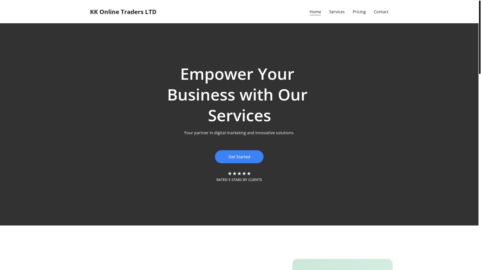 website screenshot of https://kkonlineservices.co.uk/