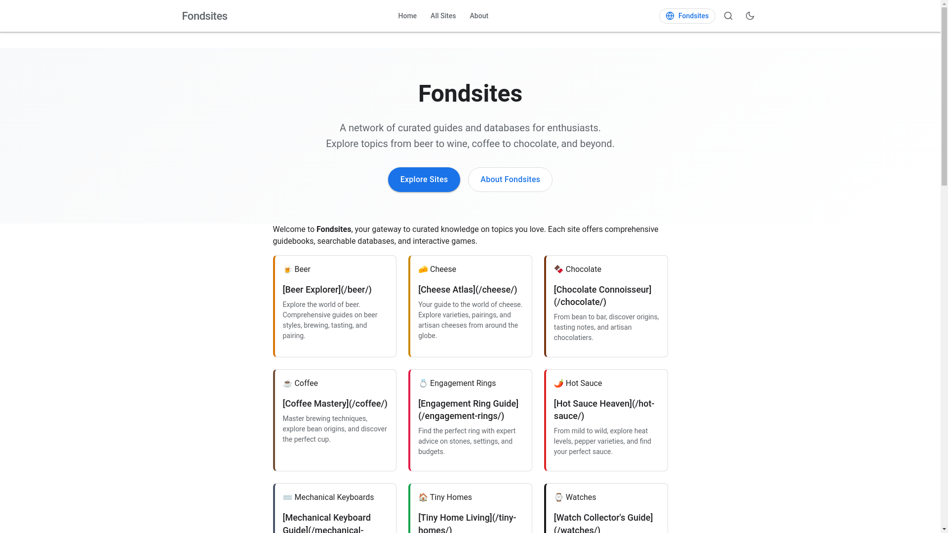website screenshot of https://fondsites.pages.dev/