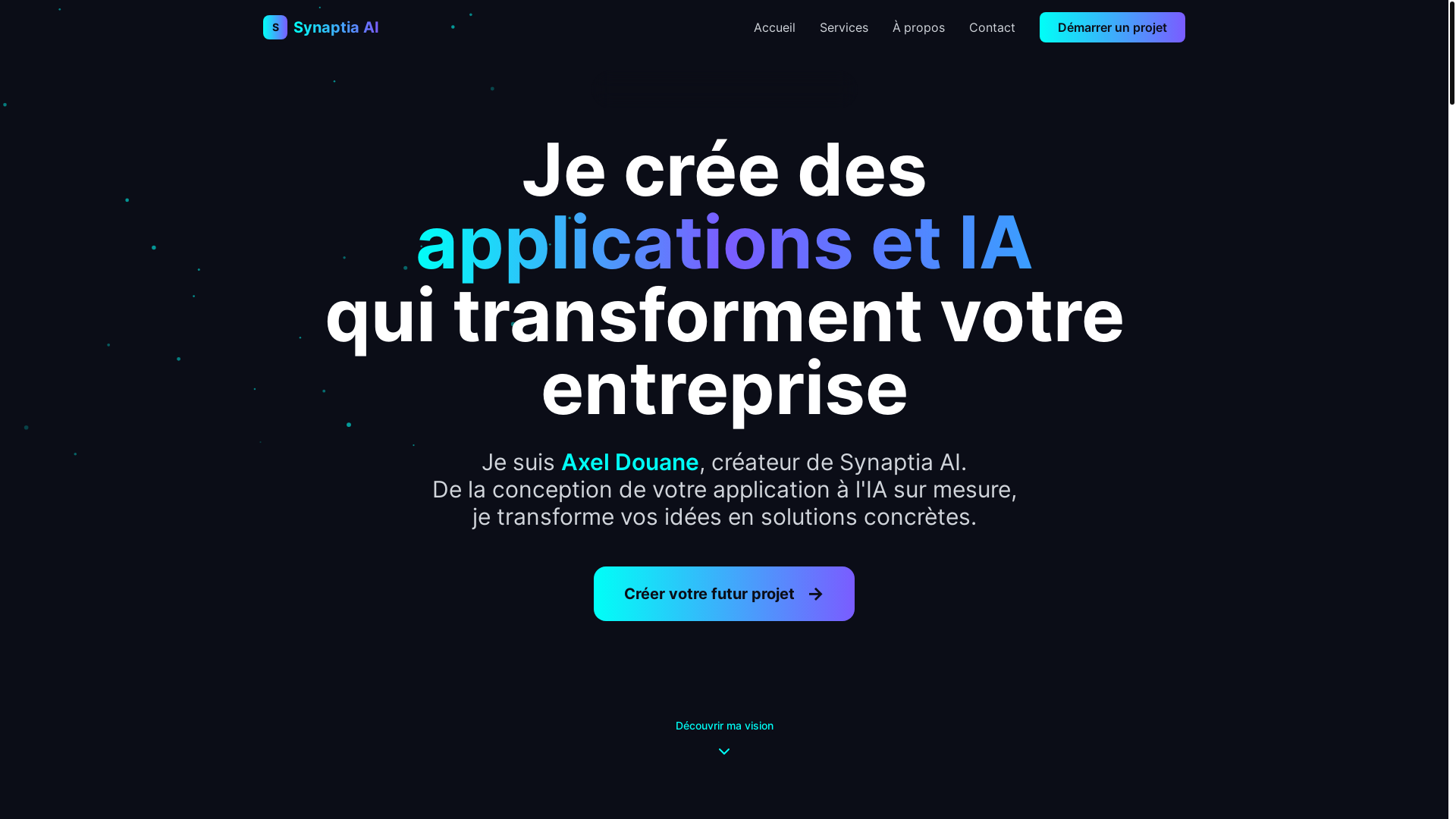 website screenshot of https://synaptia-ai.com/