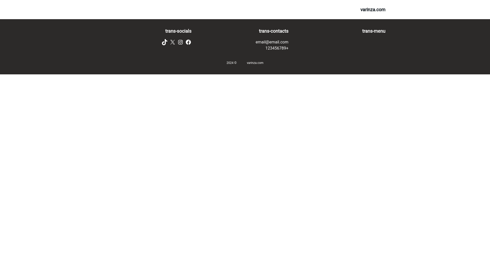 website screenshot of https://varinza.com/