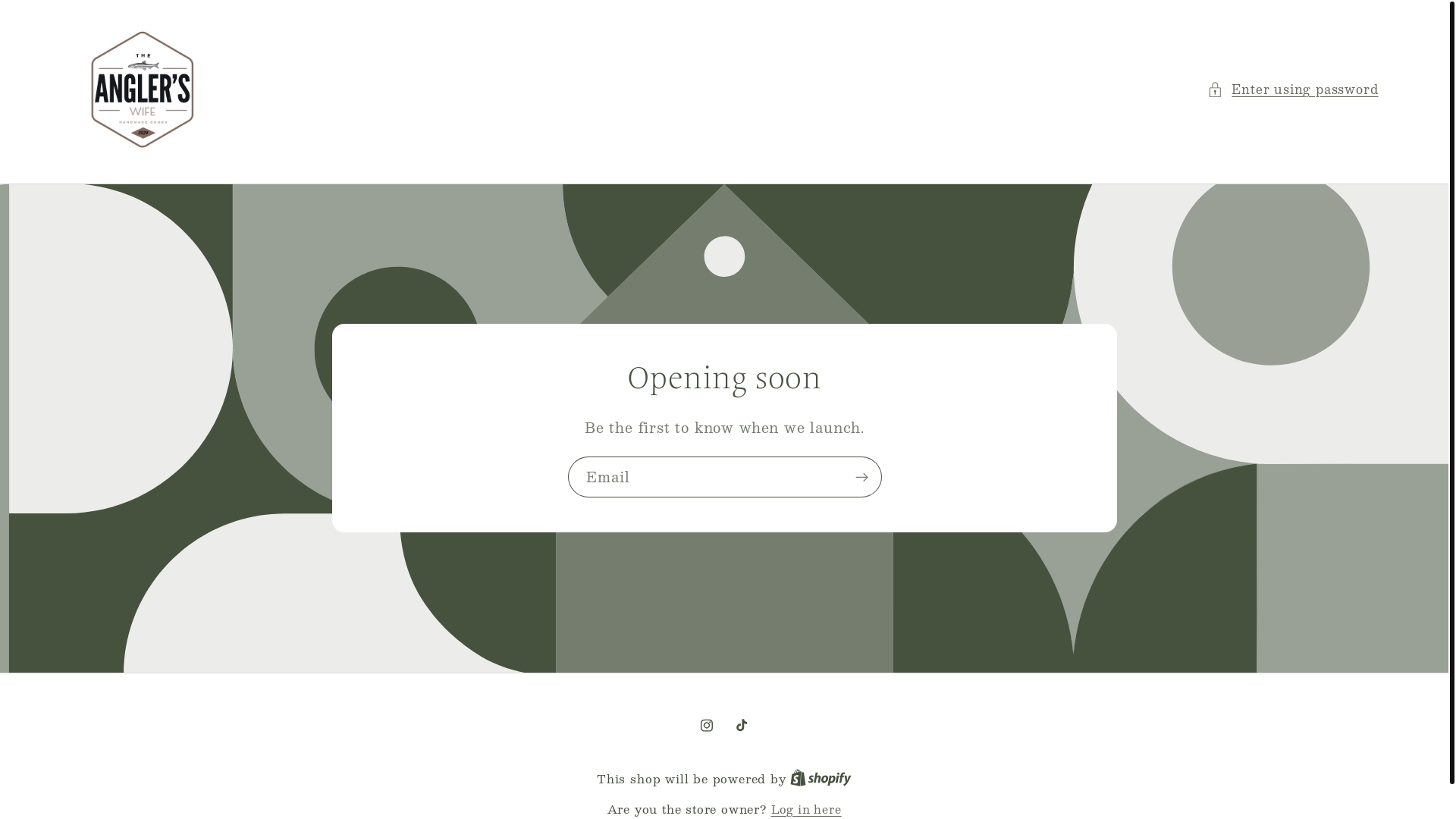 website screenshot of https://theanglerswife.shop/