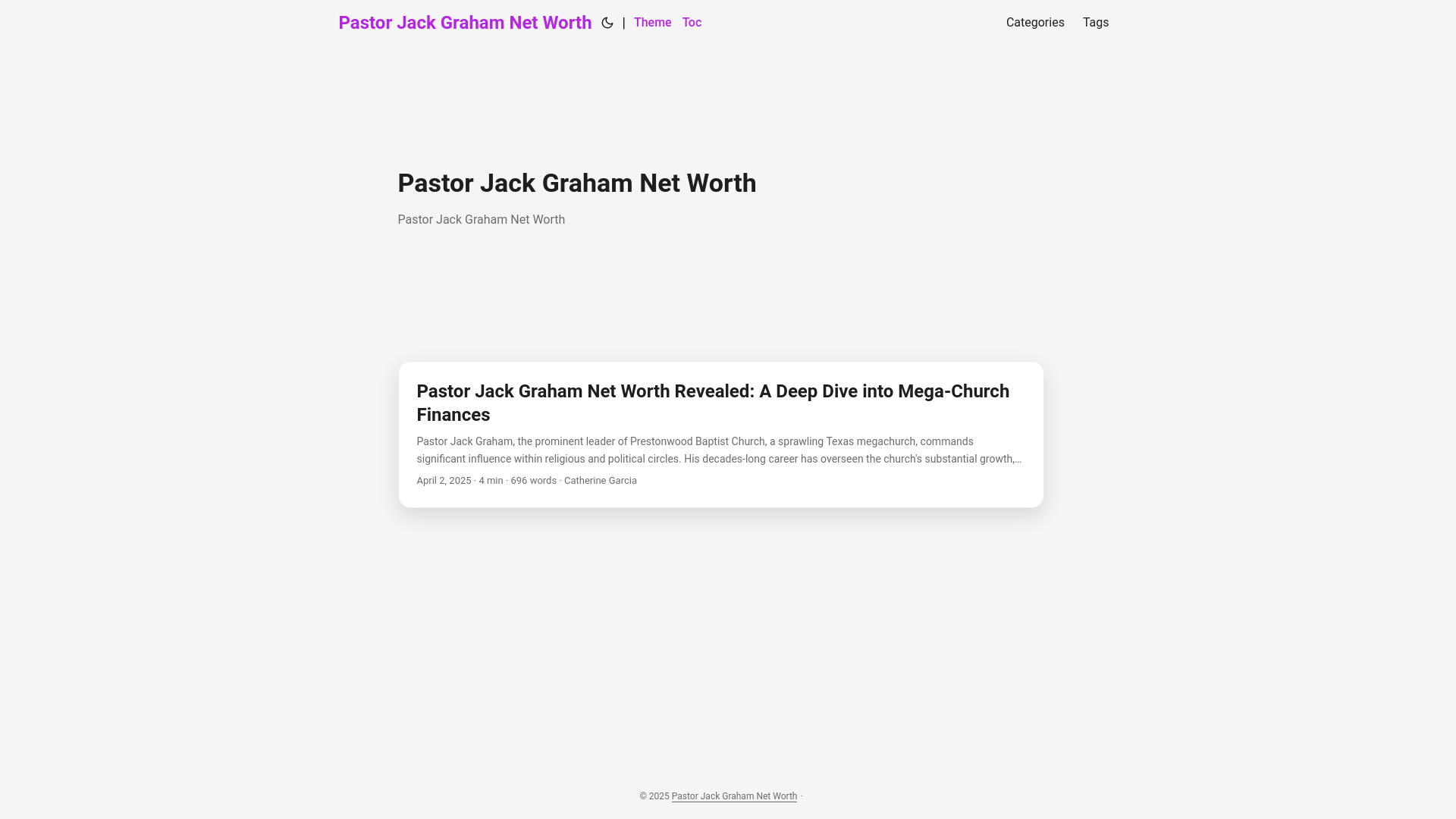 website screenshot of https://pastor-jack-graham-net-worth.pages.dev/
