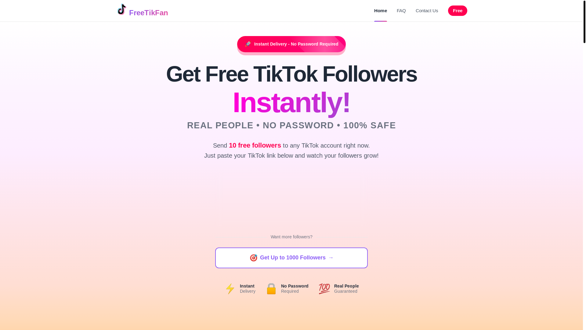 website screenshot of https://freetikfan.pages.dev/