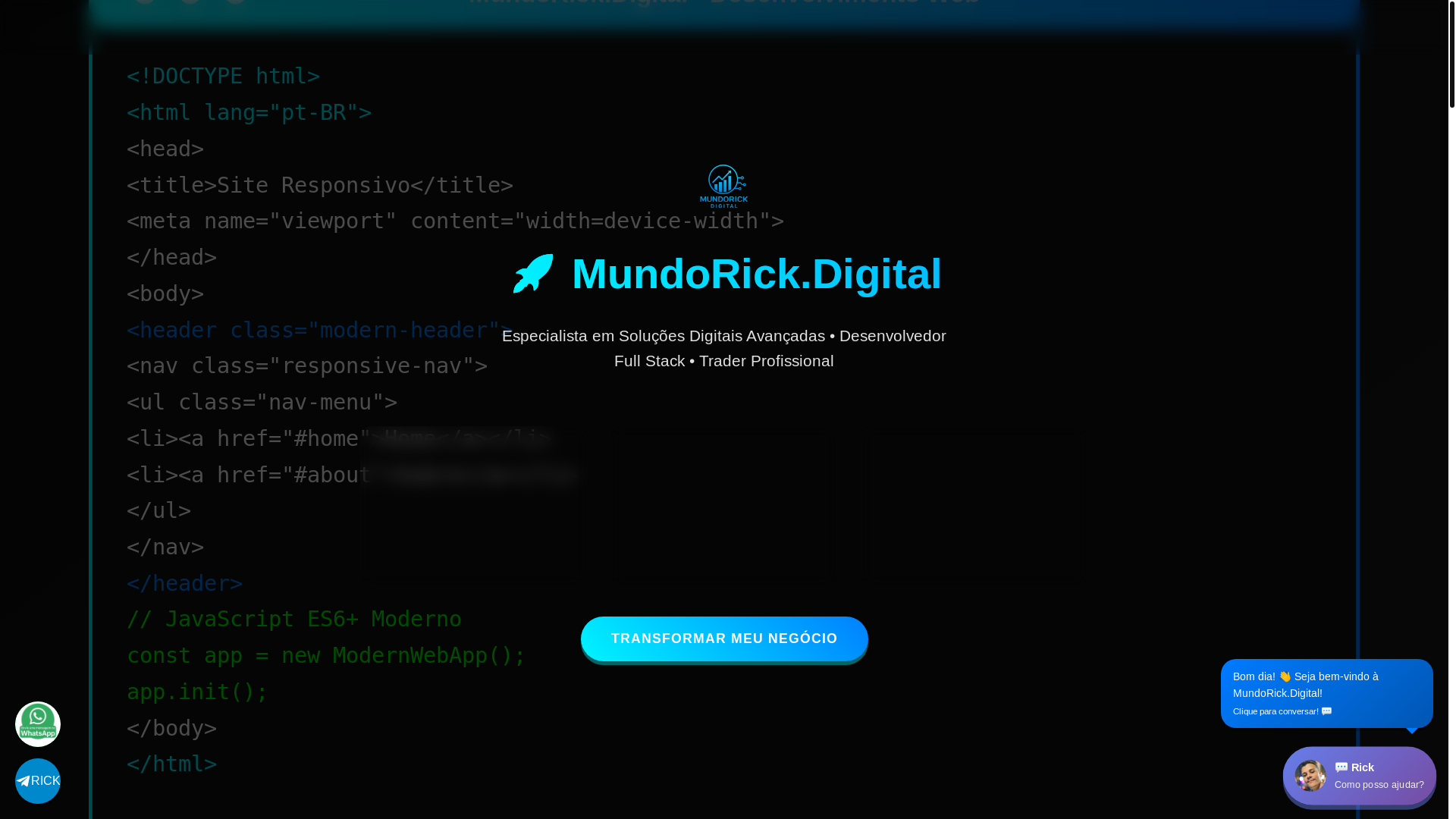 website screenshot of https://mundorick.digital/