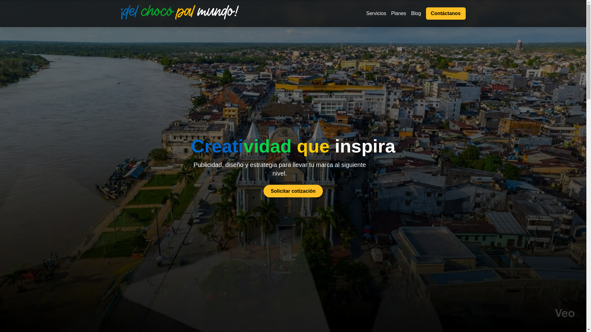 website screenshot of https://chococreativo.com.co/